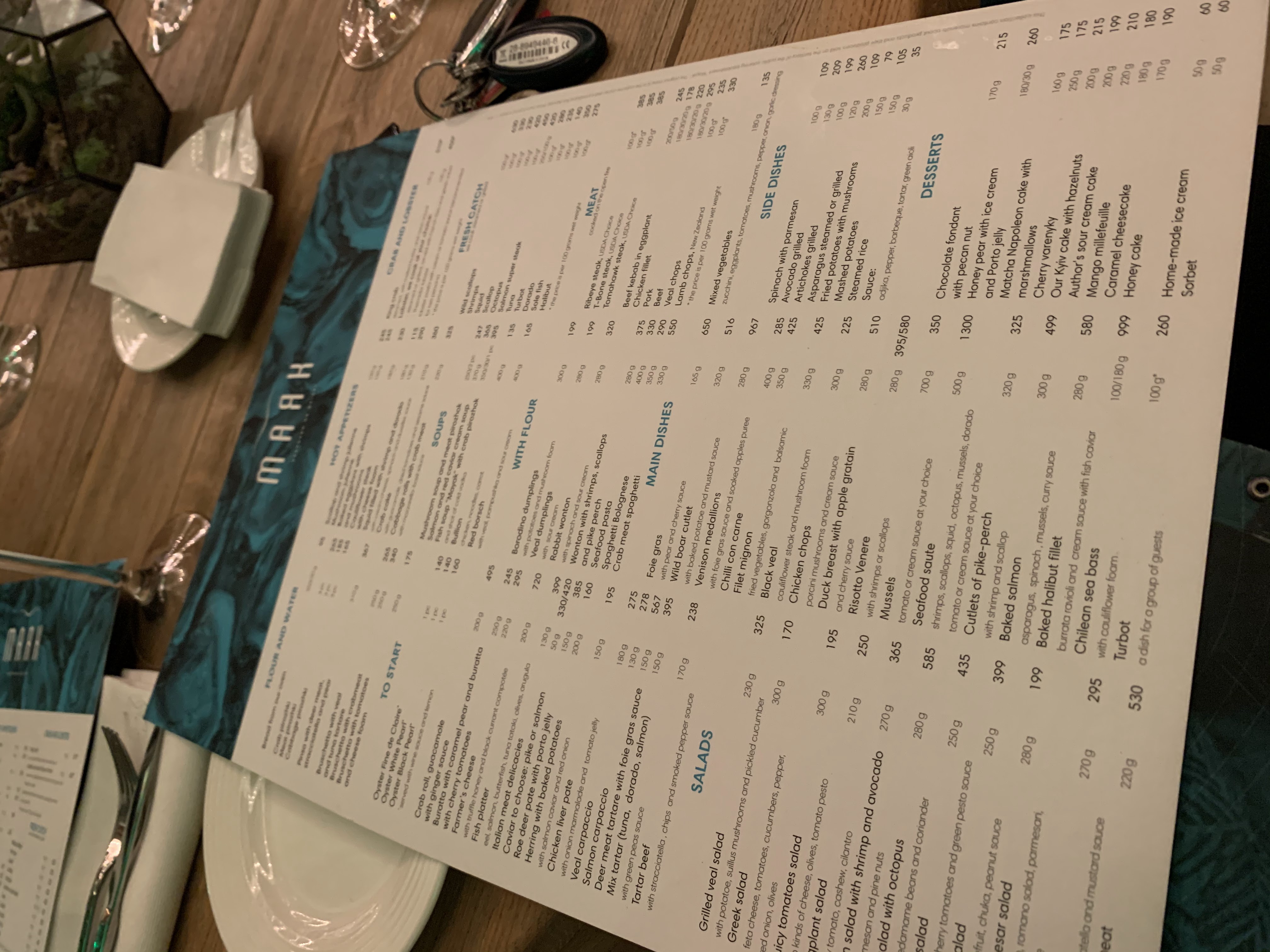 Маяк menu 4