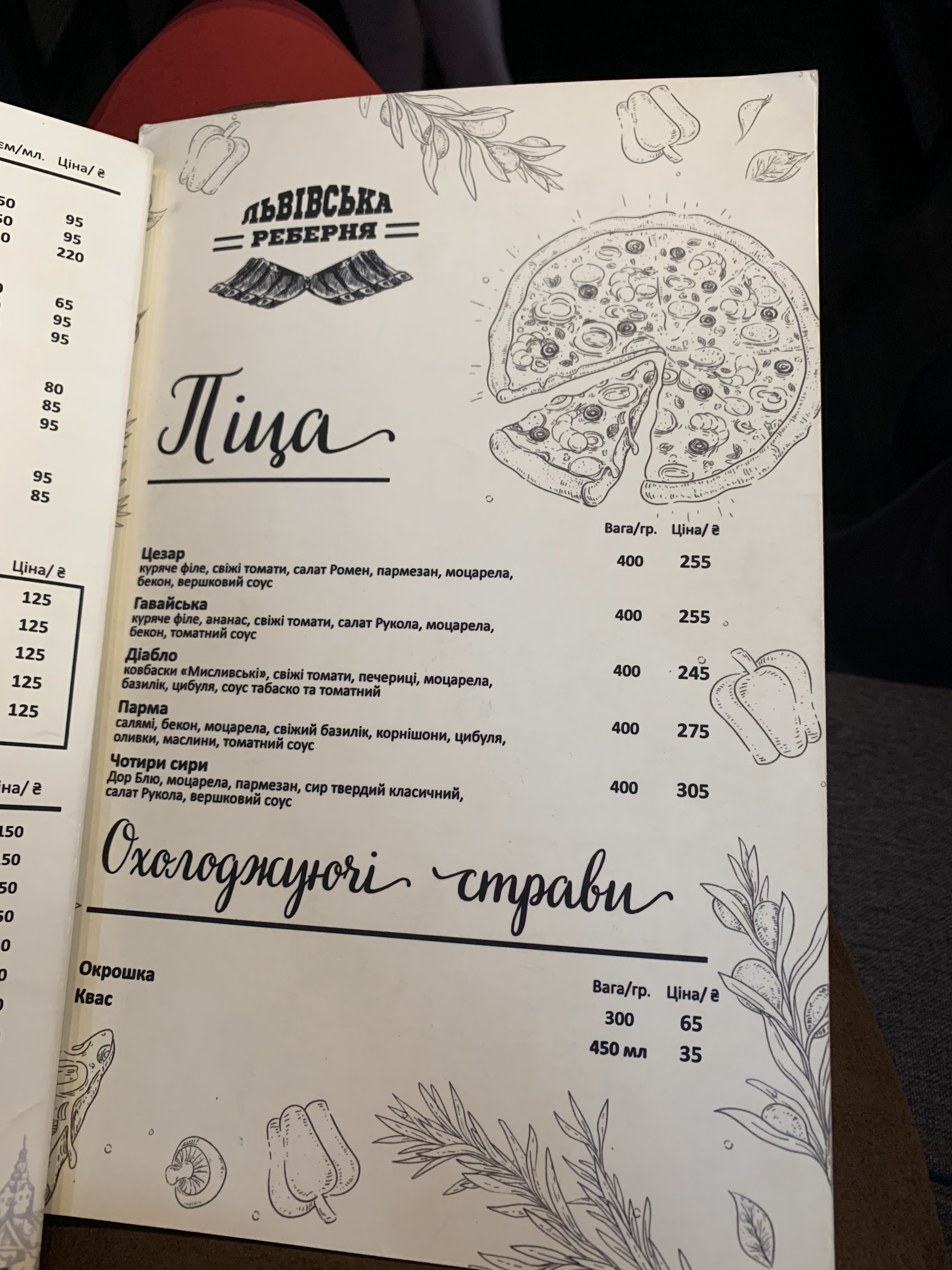 Lʹvivsʹka Rebernya menu 6