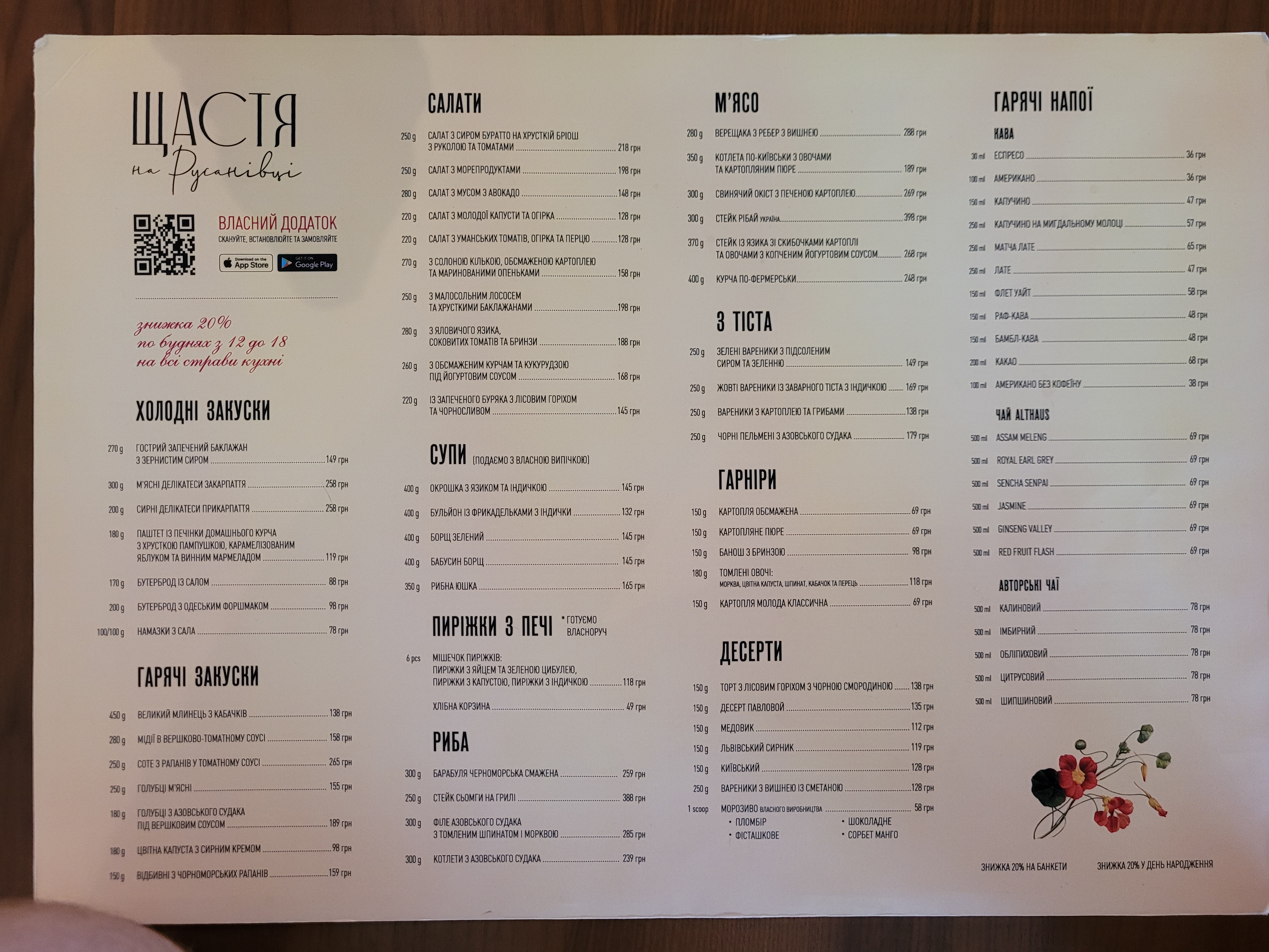 Щастя на Русанівці menu 5