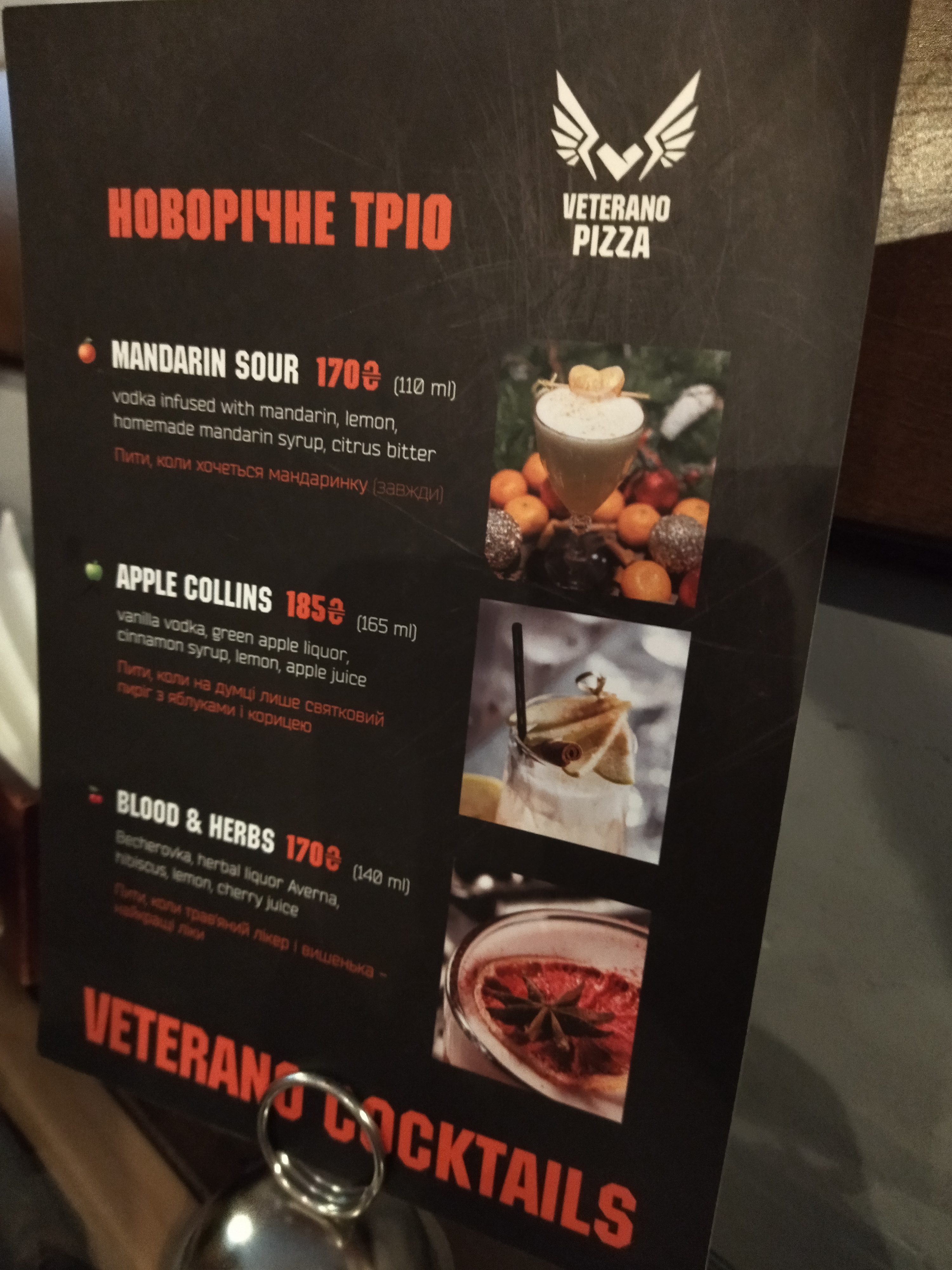 Veterano Pizza menu 9