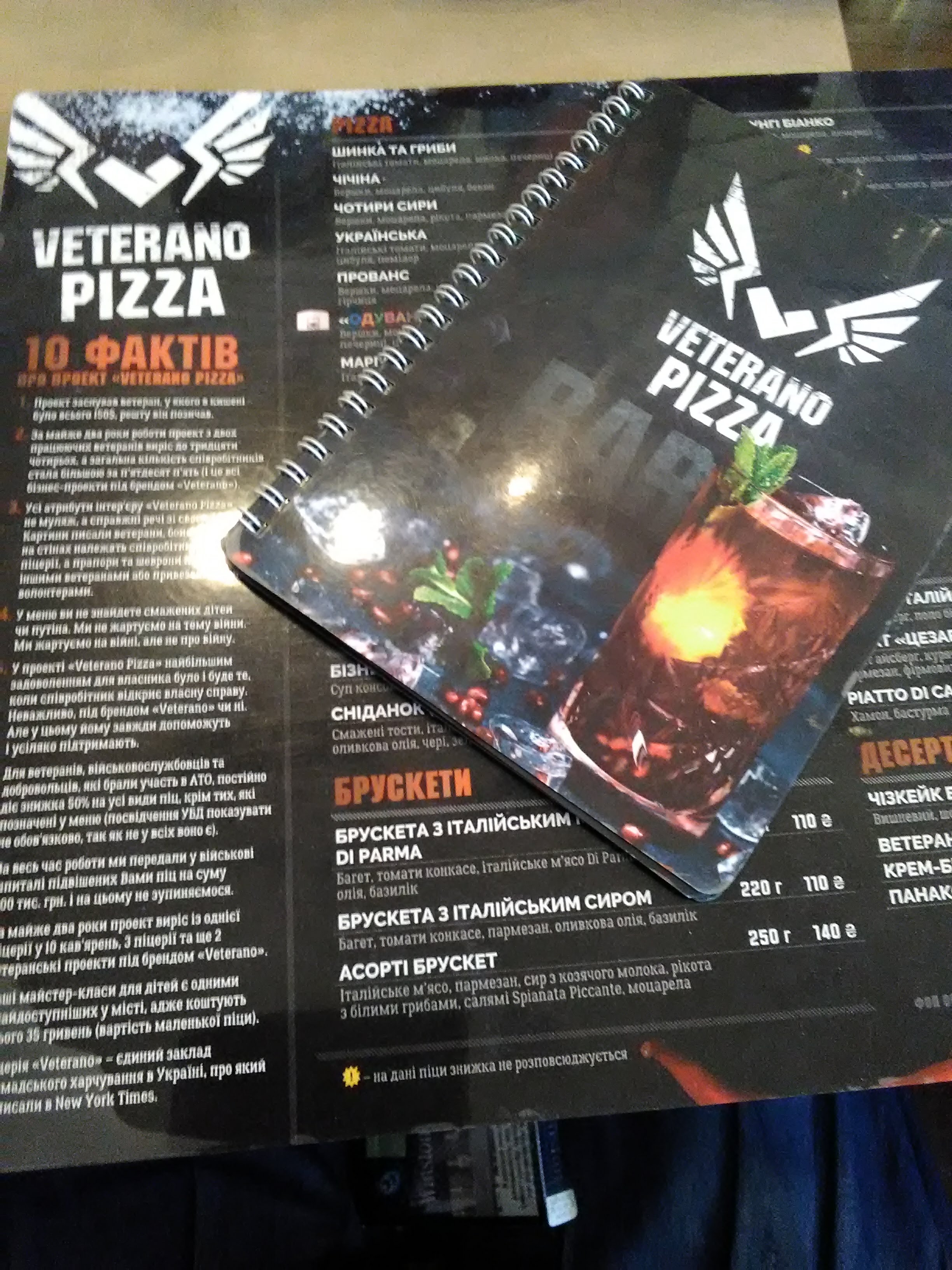 Veterano Pizza menu 10