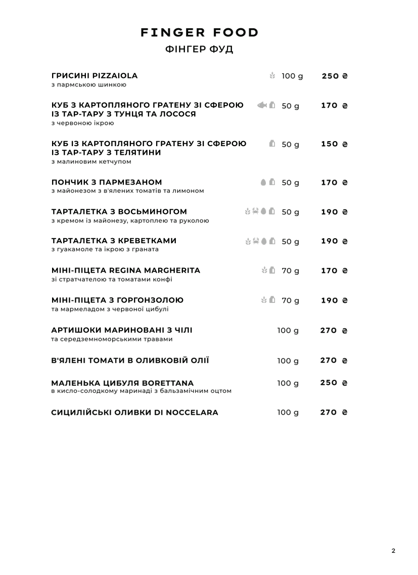 SARTO menu 6