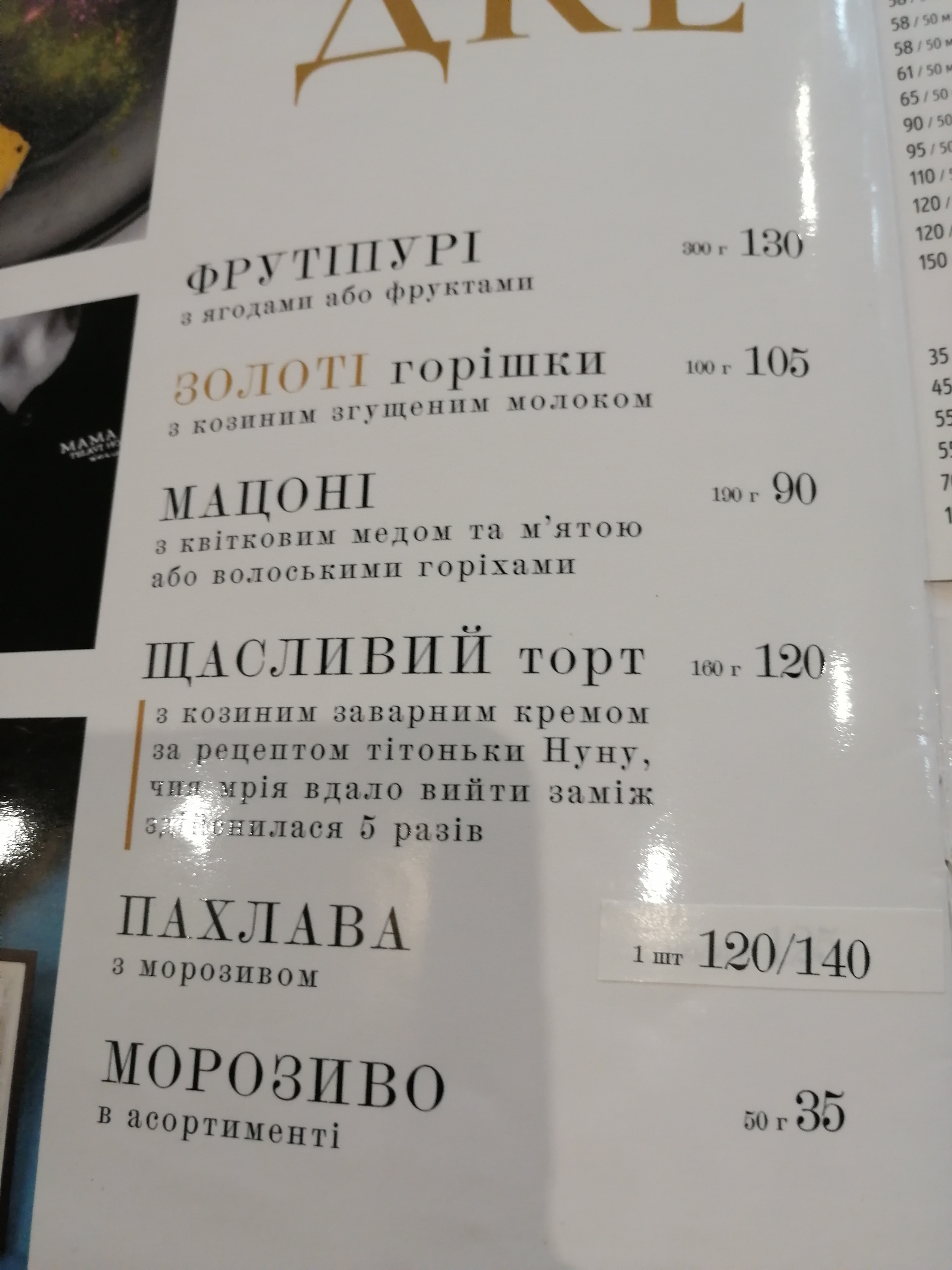 Mama Gochi menu 1