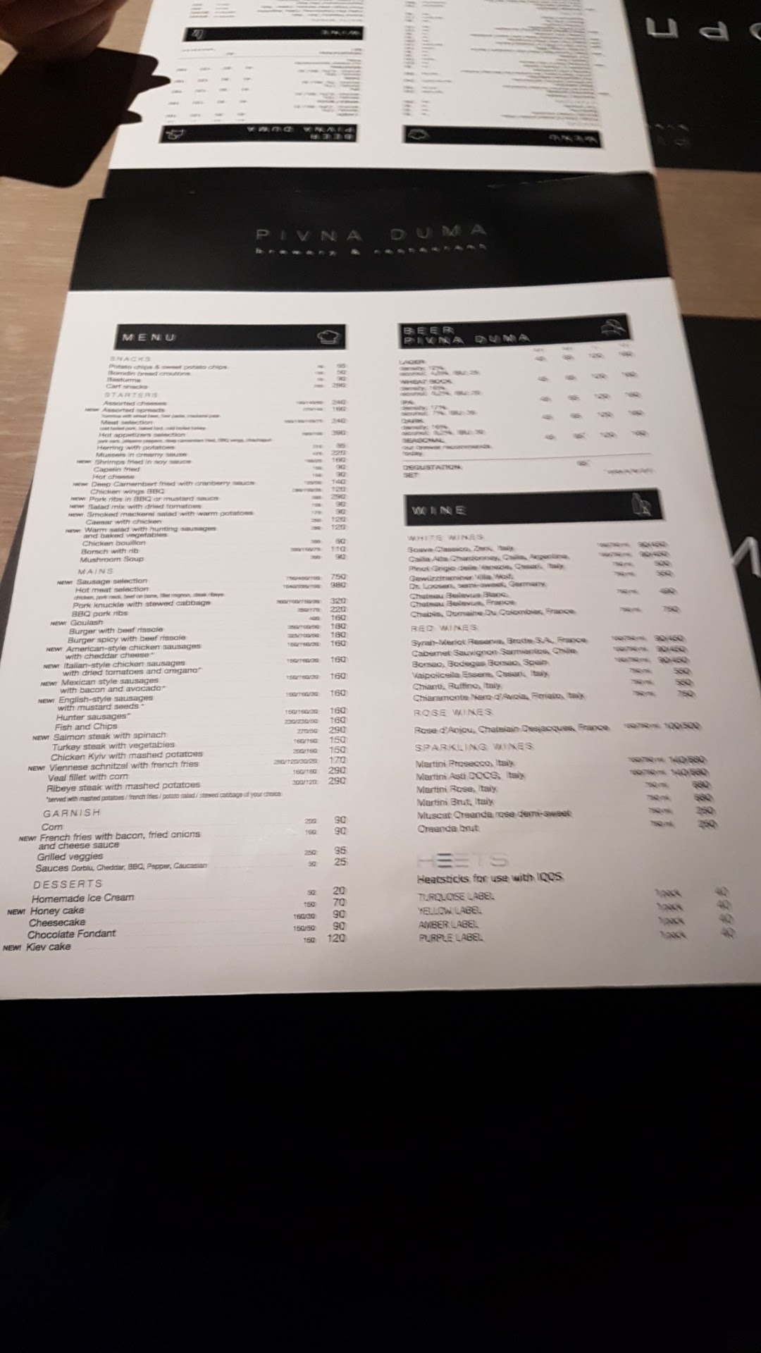 Pivna Duma menu 9