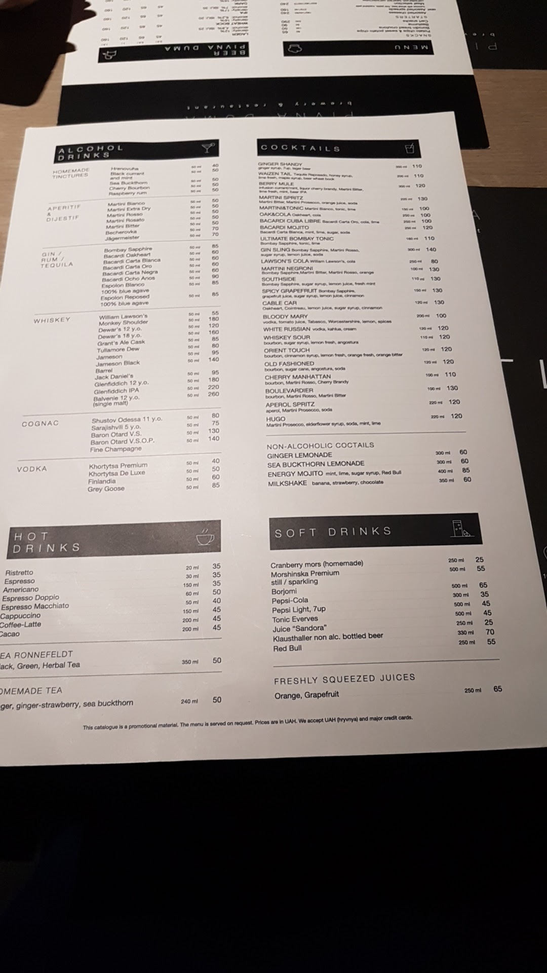 Pivna Duma menu 10