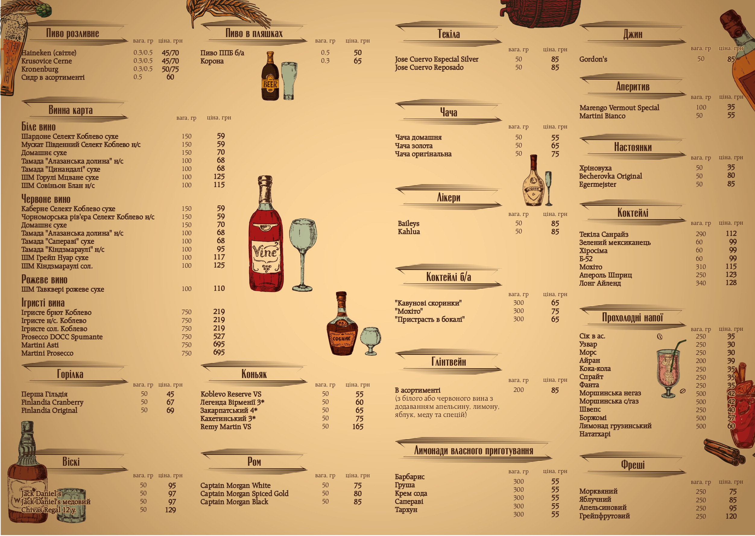 Чачасала menu 2