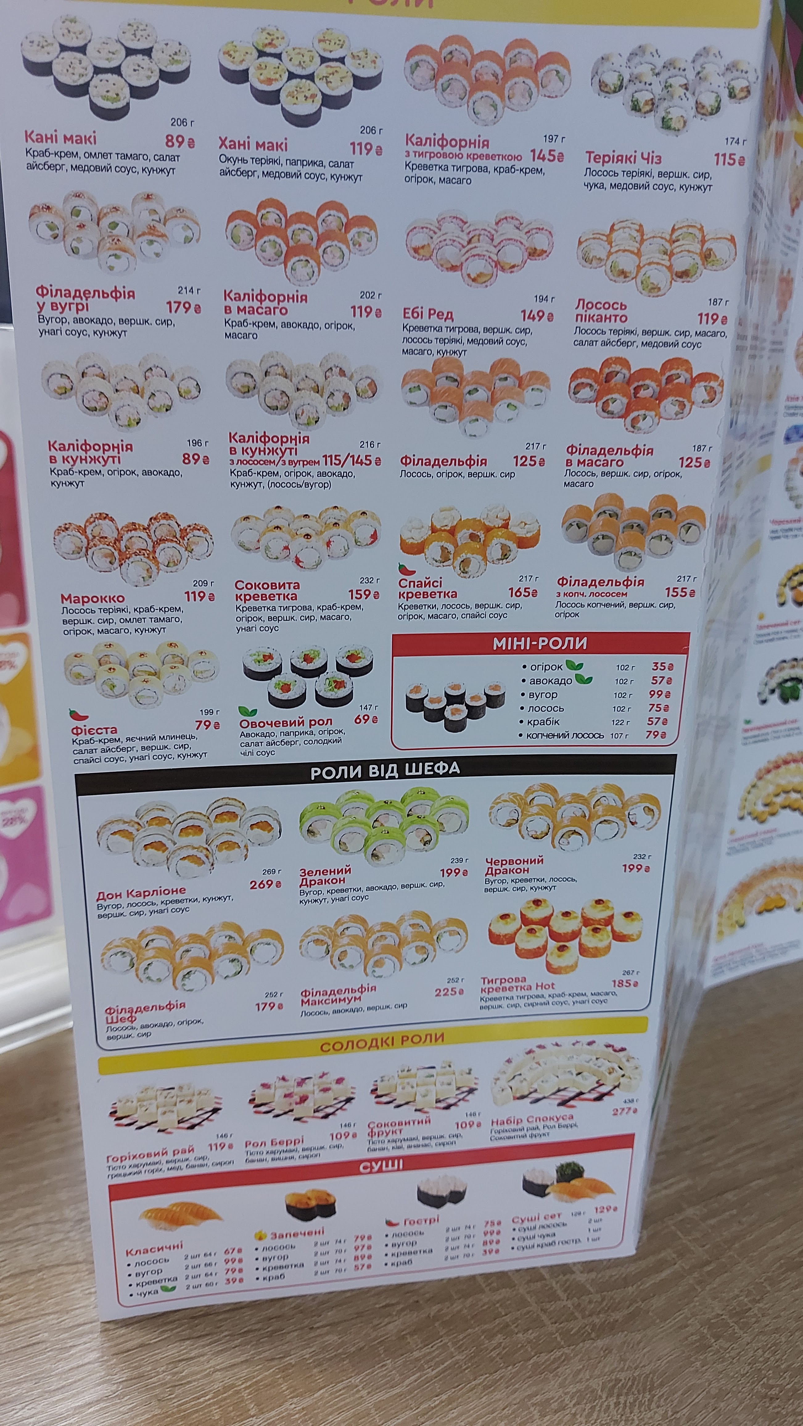 Суші Wok menu 1