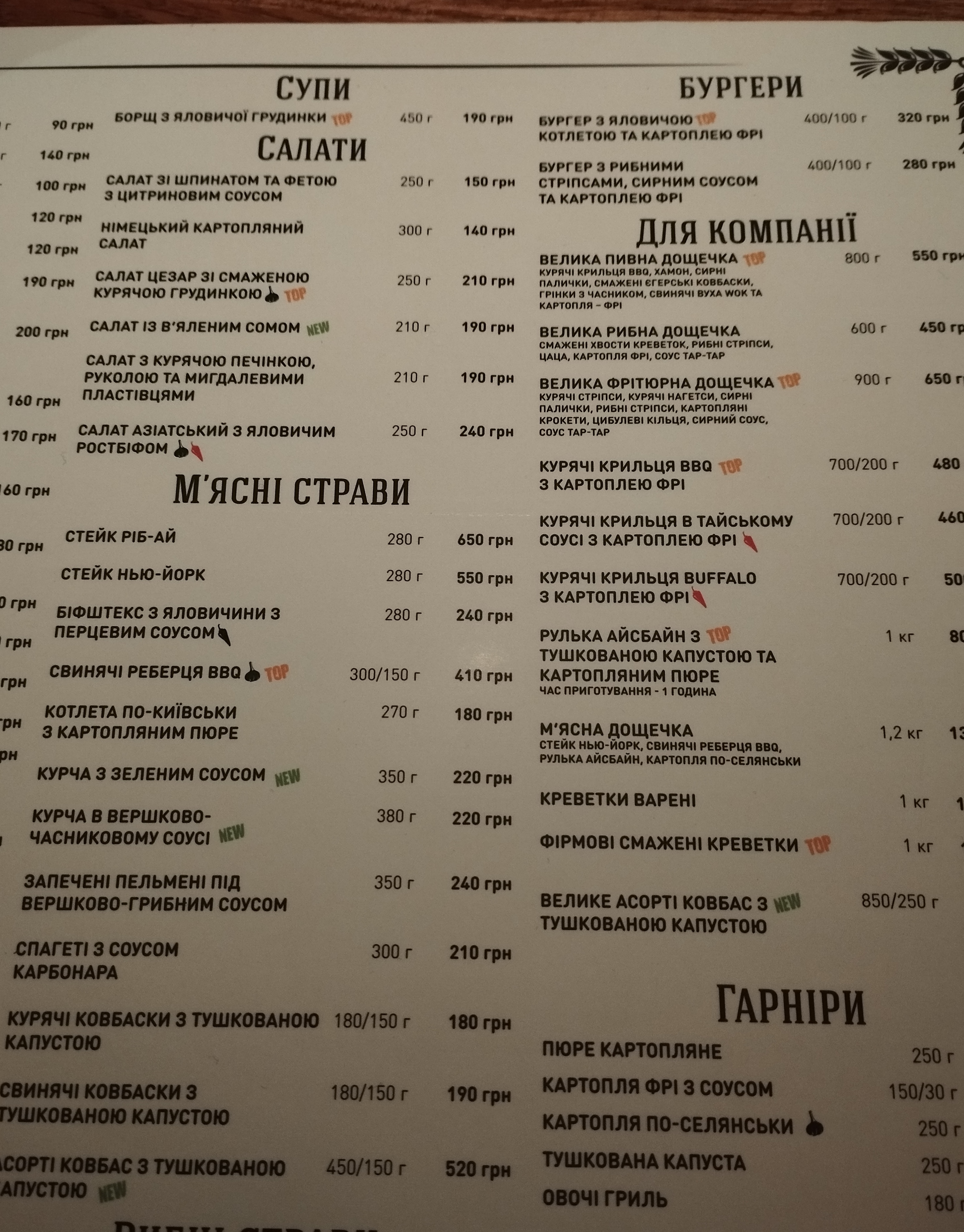 Beerwood menu 11