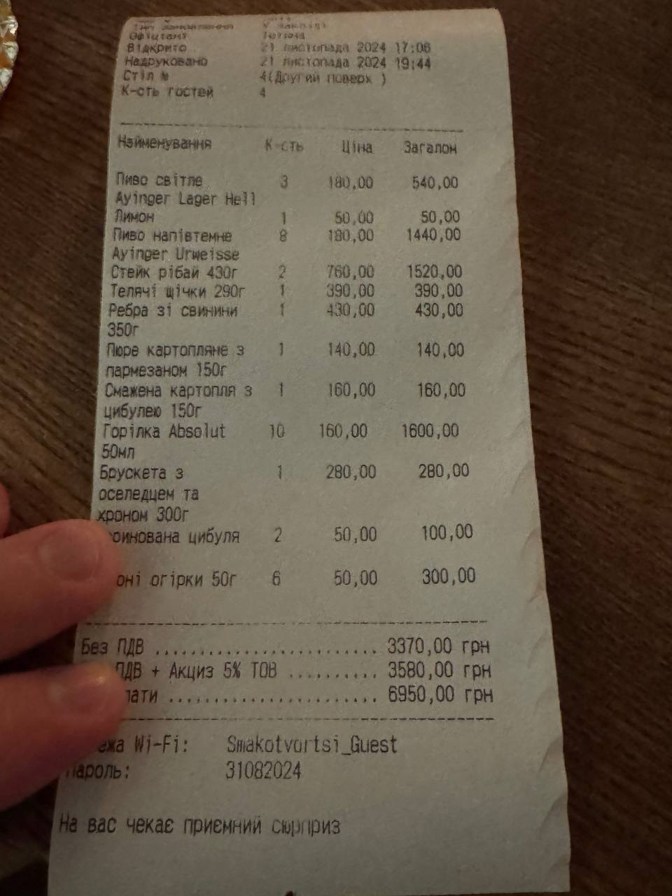 Smakotvortsi menu 3