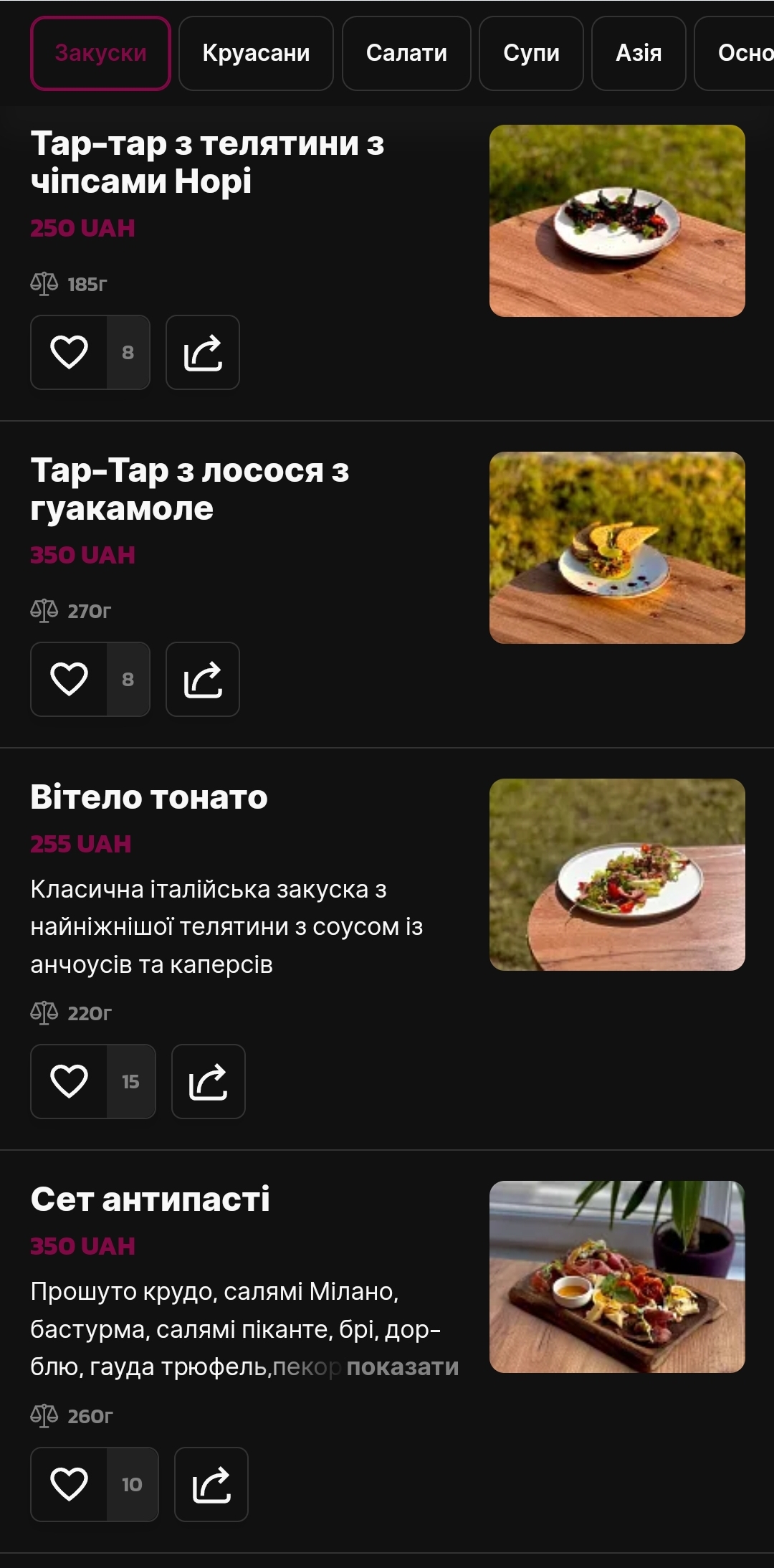 Гастробар та піцерія дядька Джузеппе menu 8