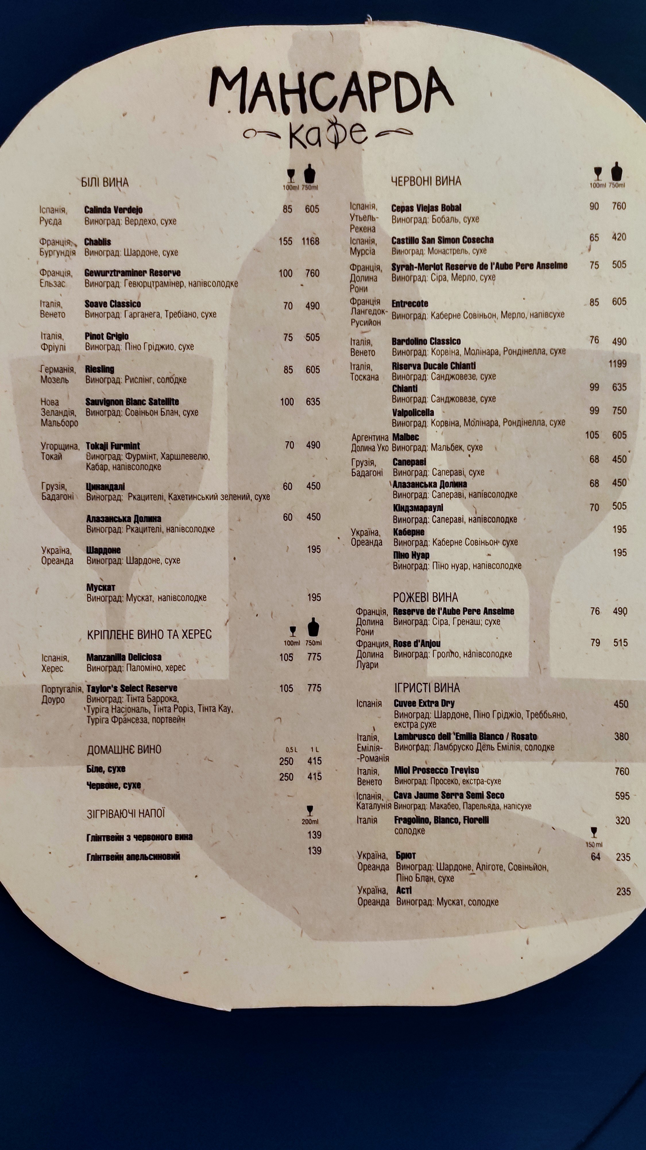 Mansarda menu 5