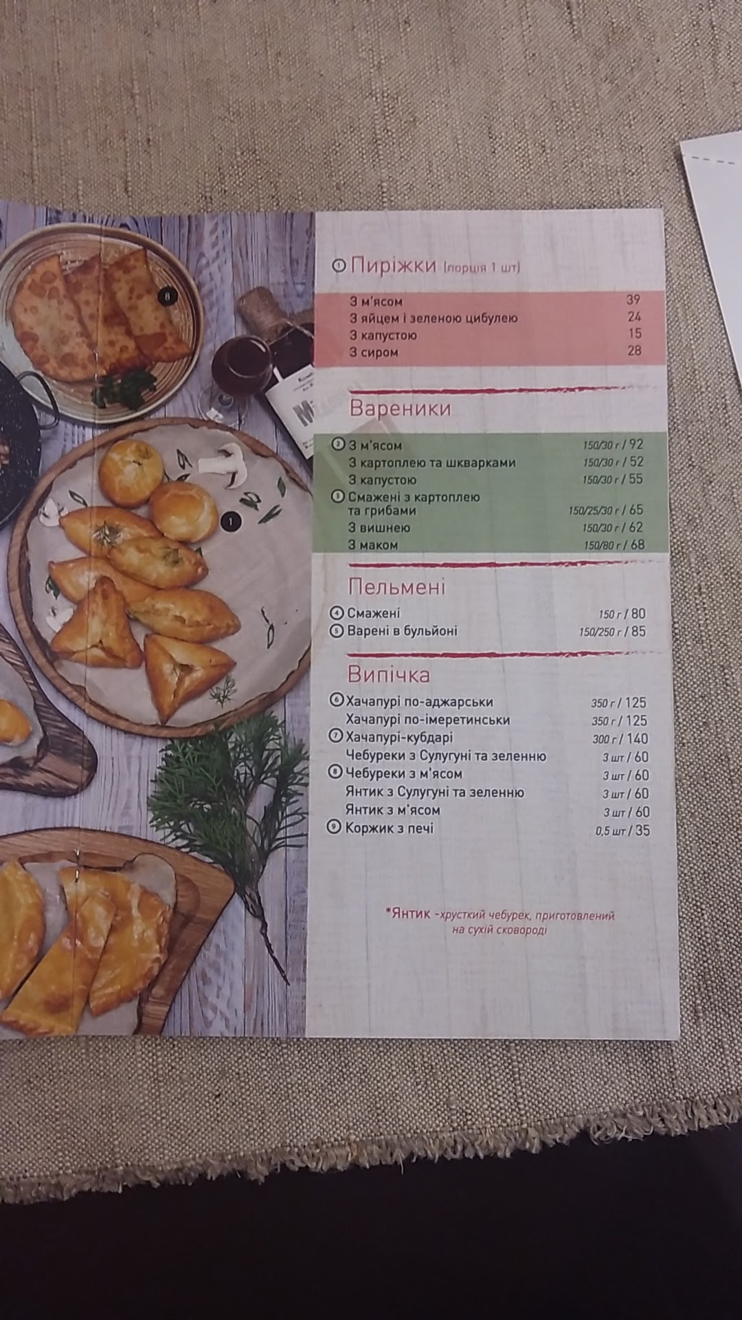 Kolyba House menu 7