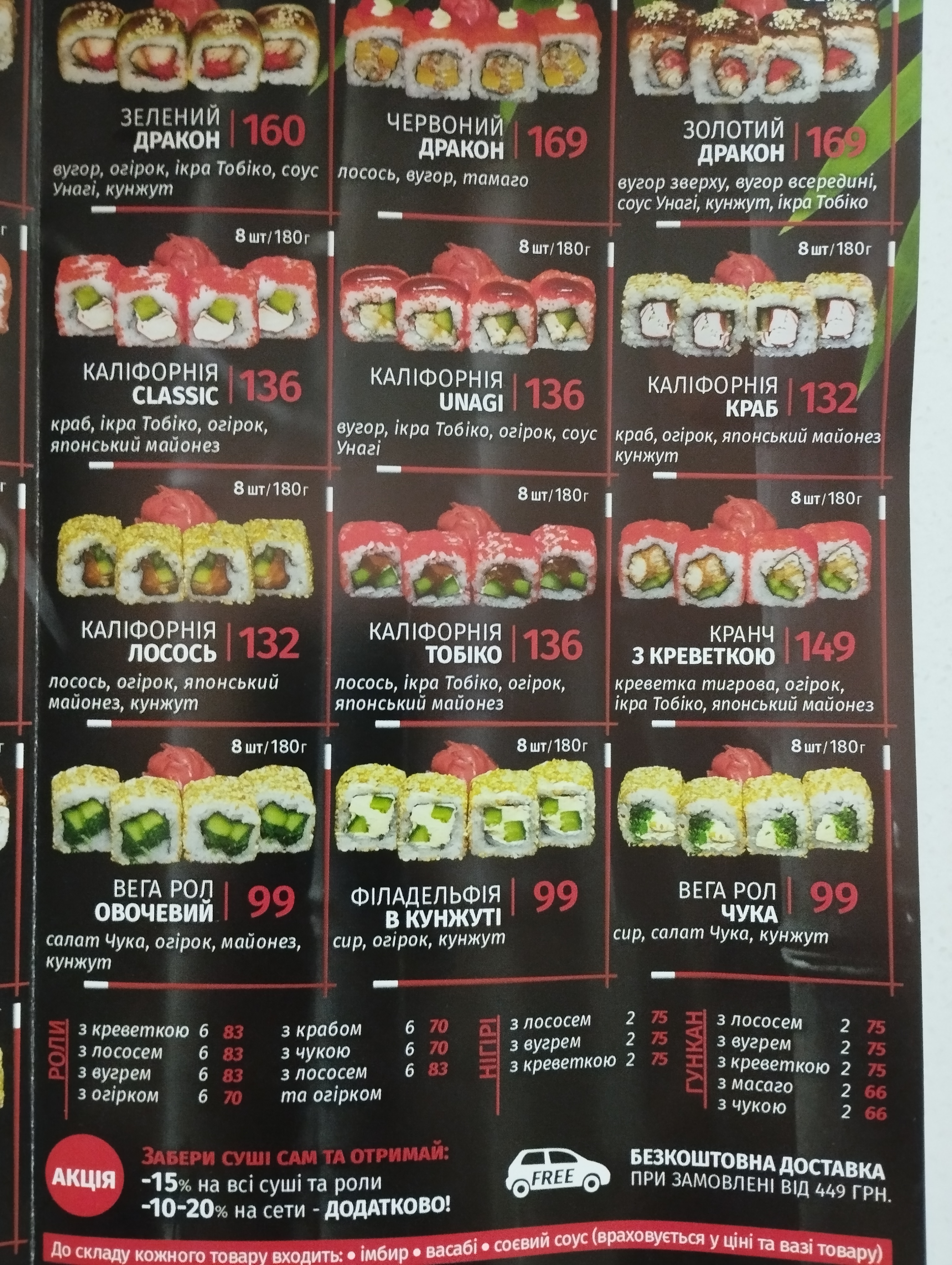 Sushi-Time menu 1