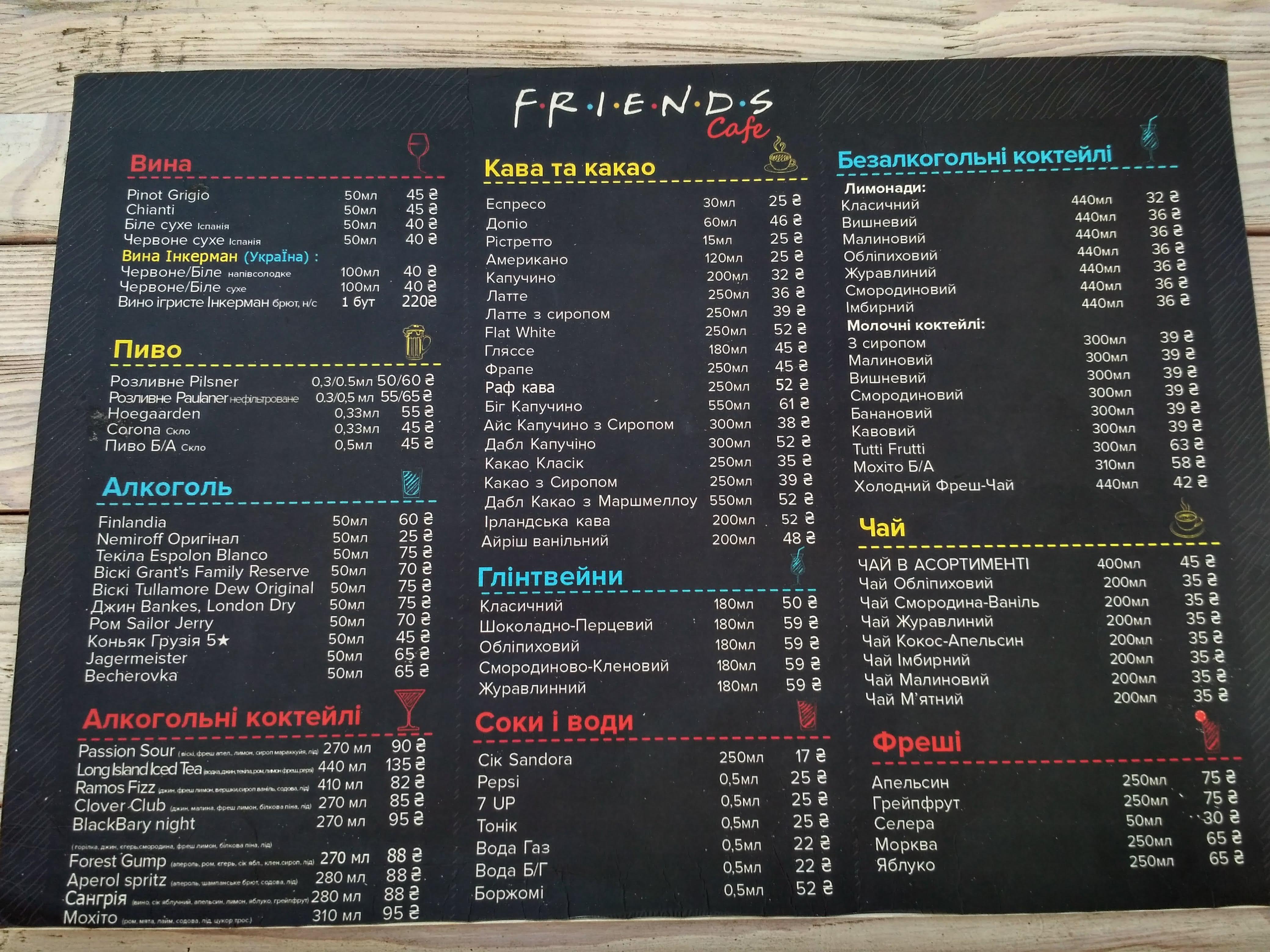 Friends Cafe menu 11