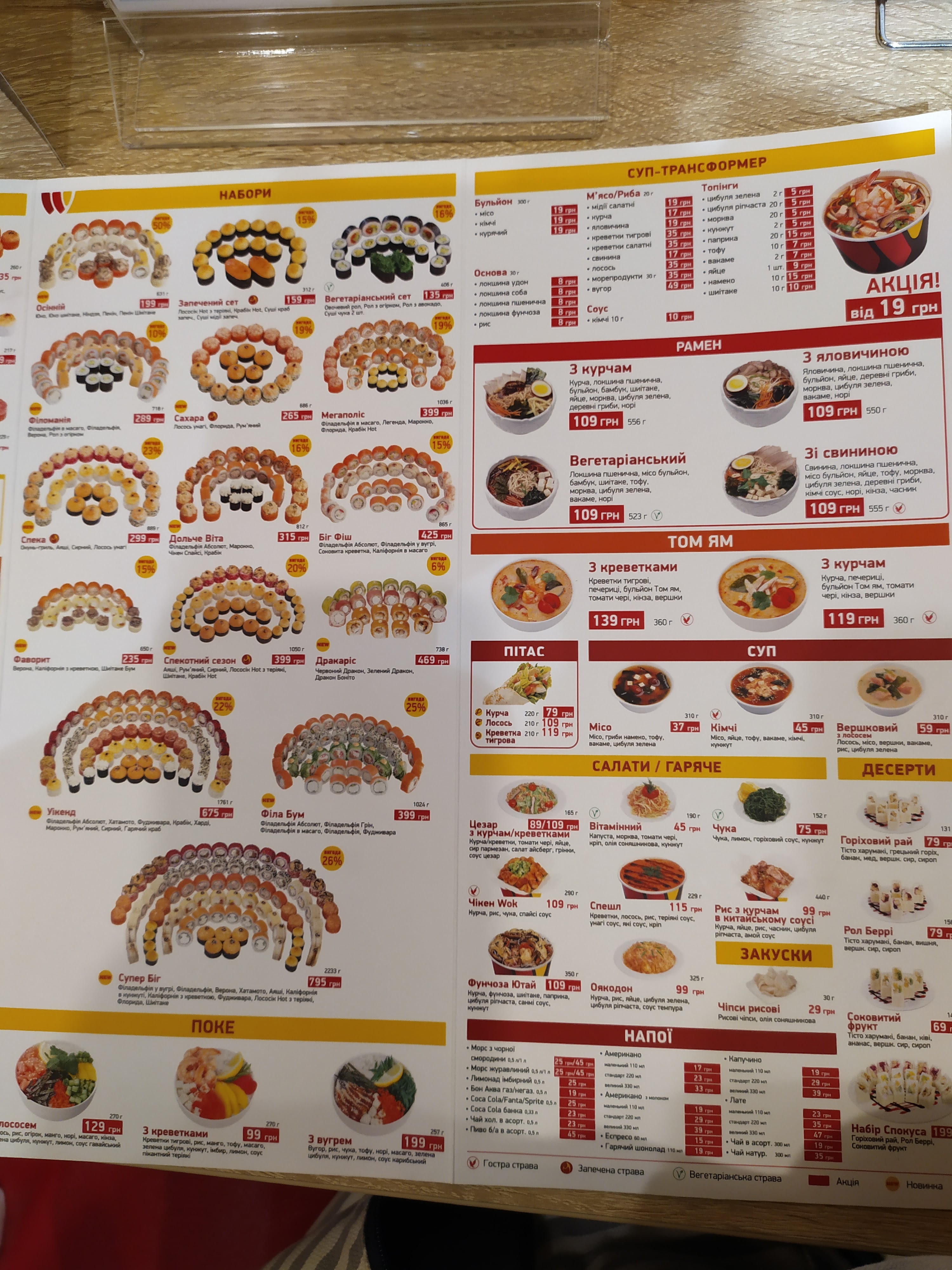 Sushi Wok menu 1