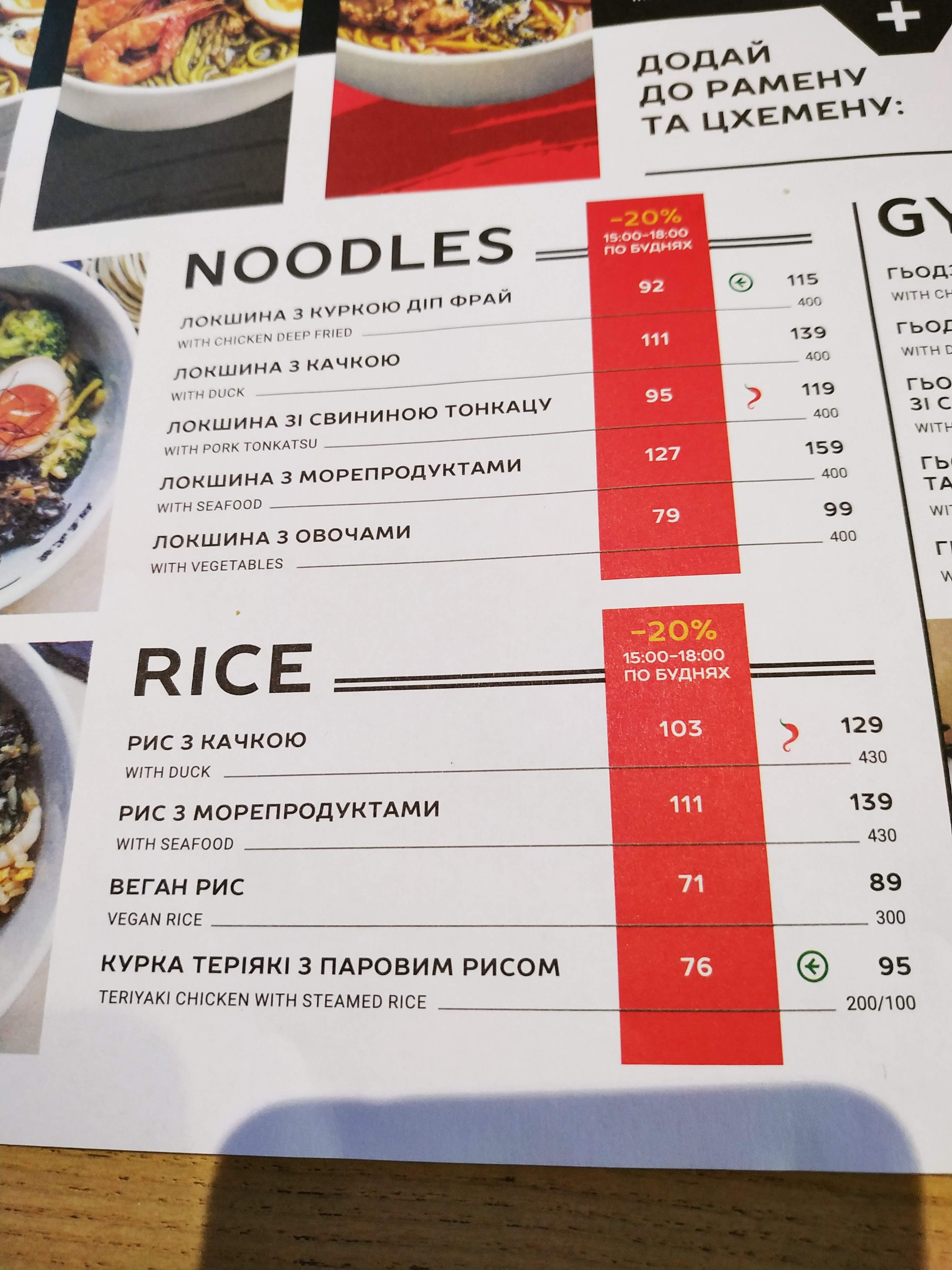 Menya Musashi menu 9