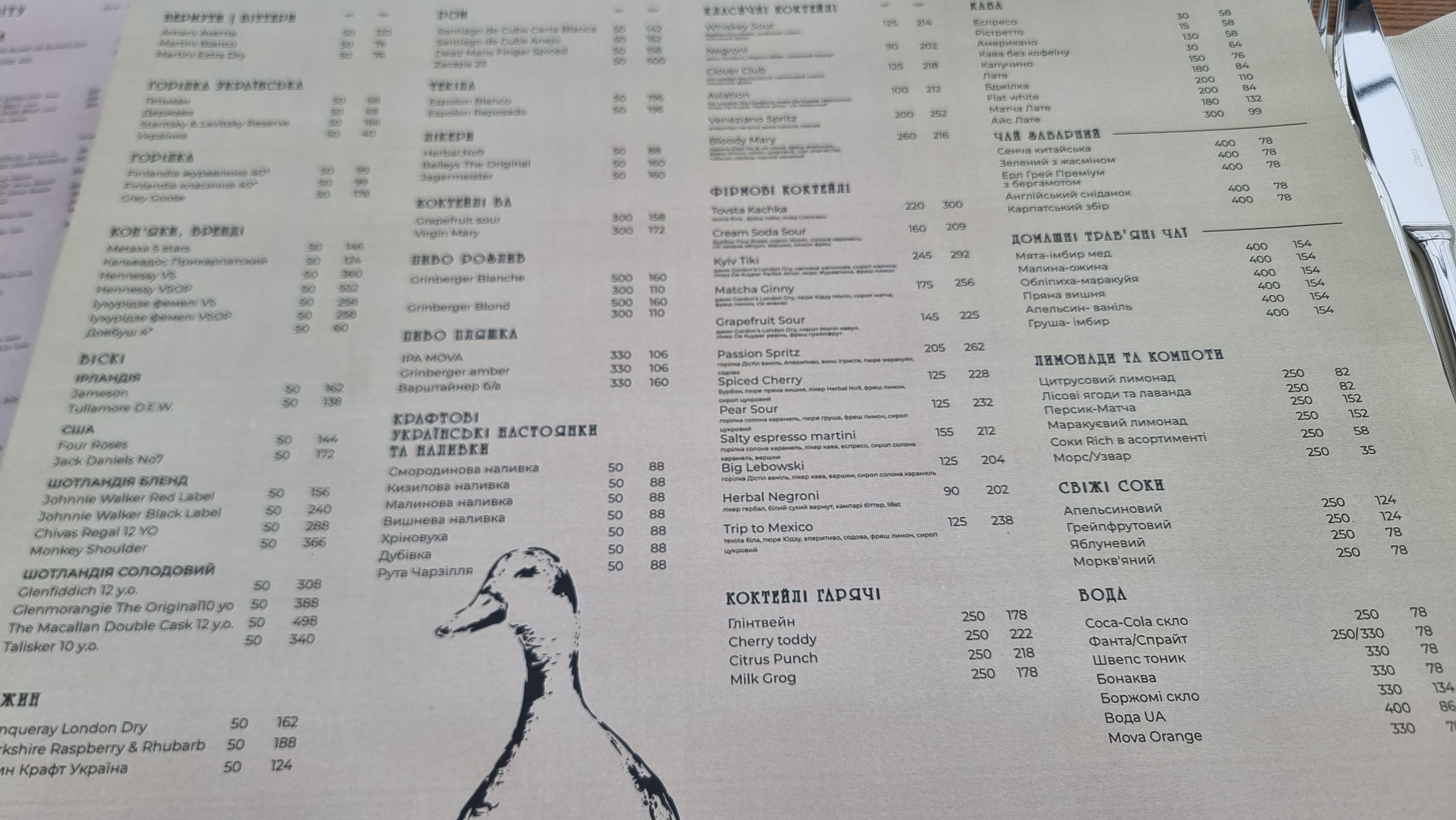 Tovsta Kachka menu 3