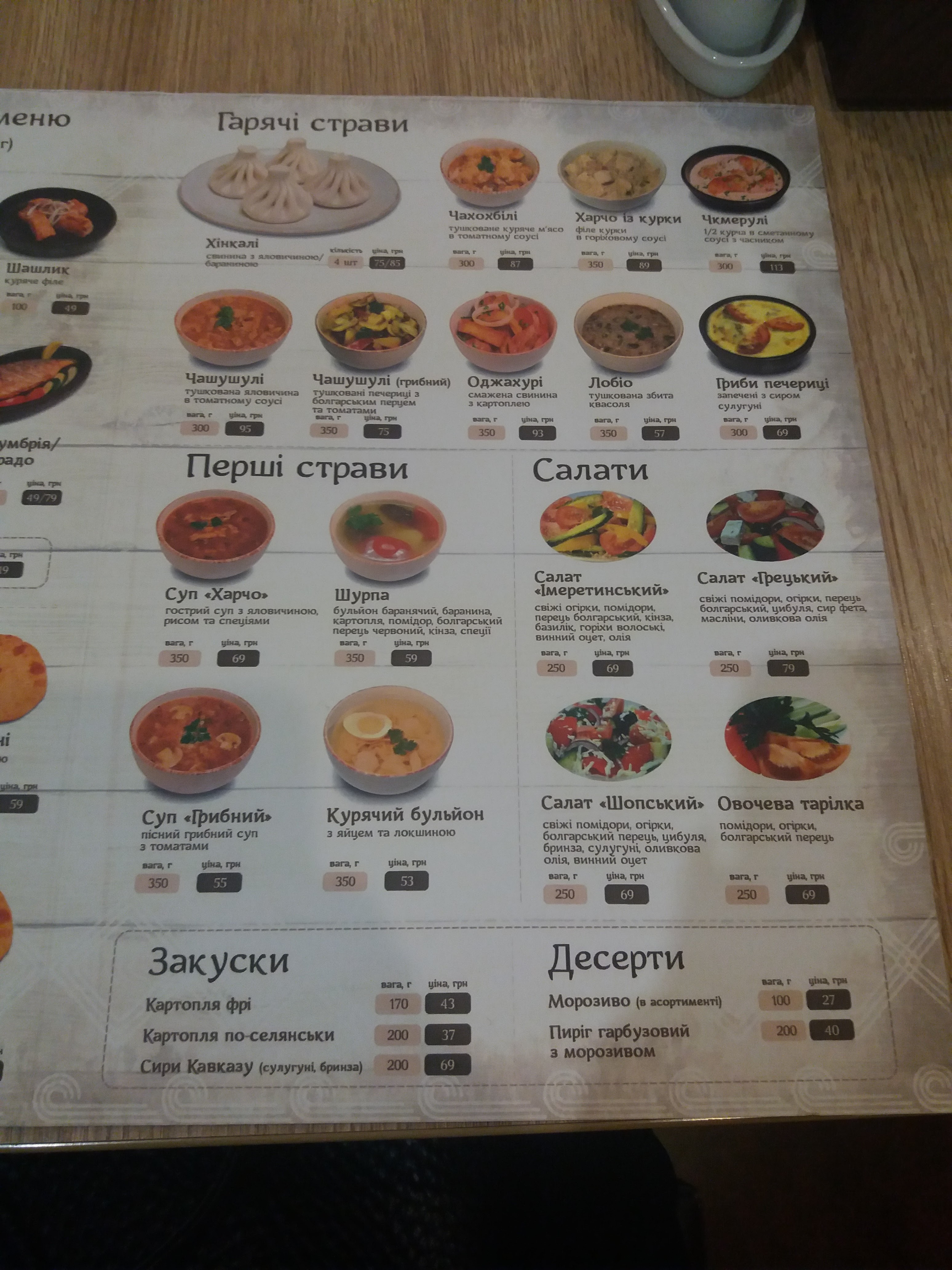 Dzhyhit menu 4