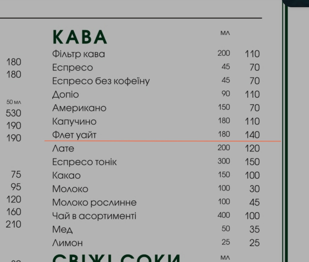Nicolas Resort Club menu 1