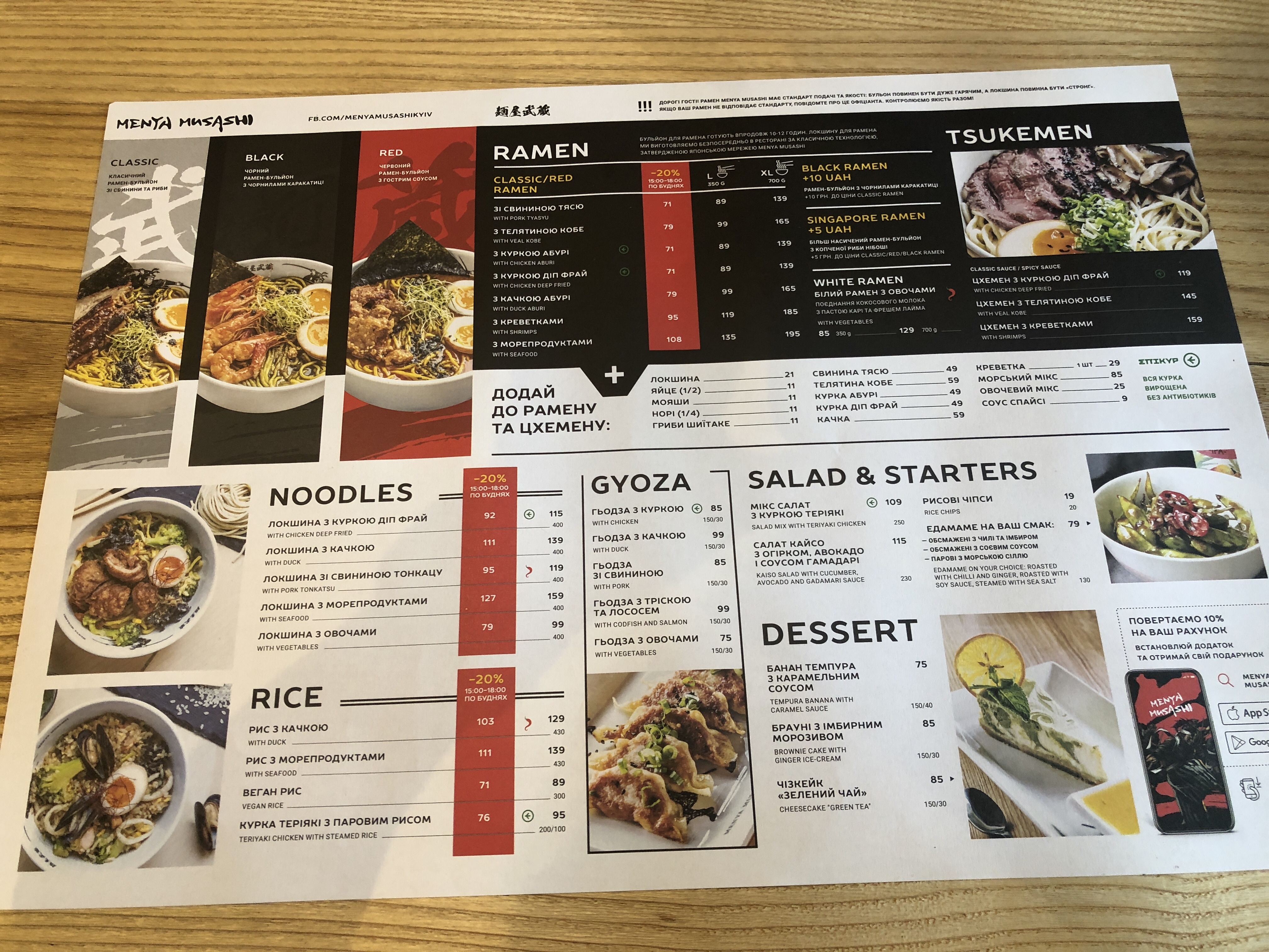 Menya Musashi menu 4