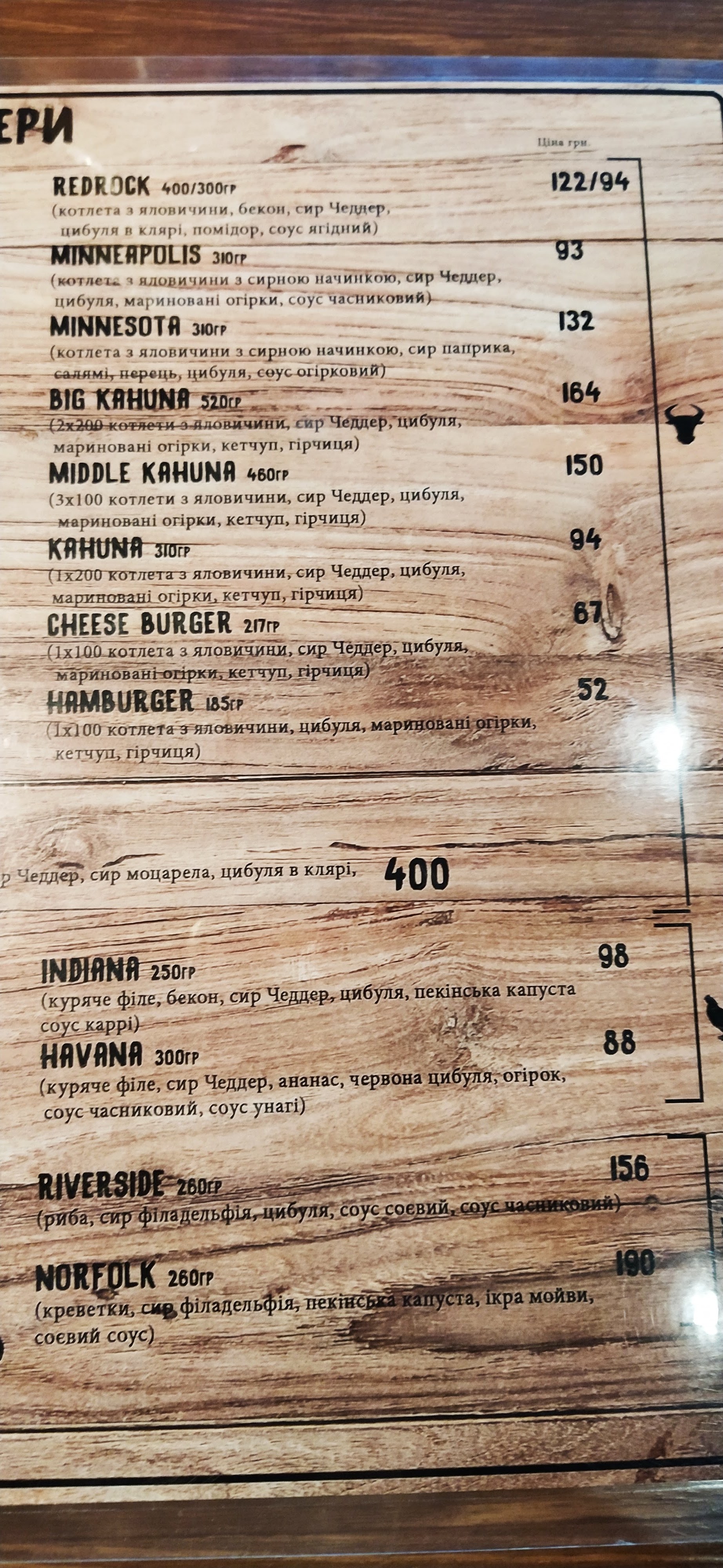 Fat Daddy Burgers menu 4