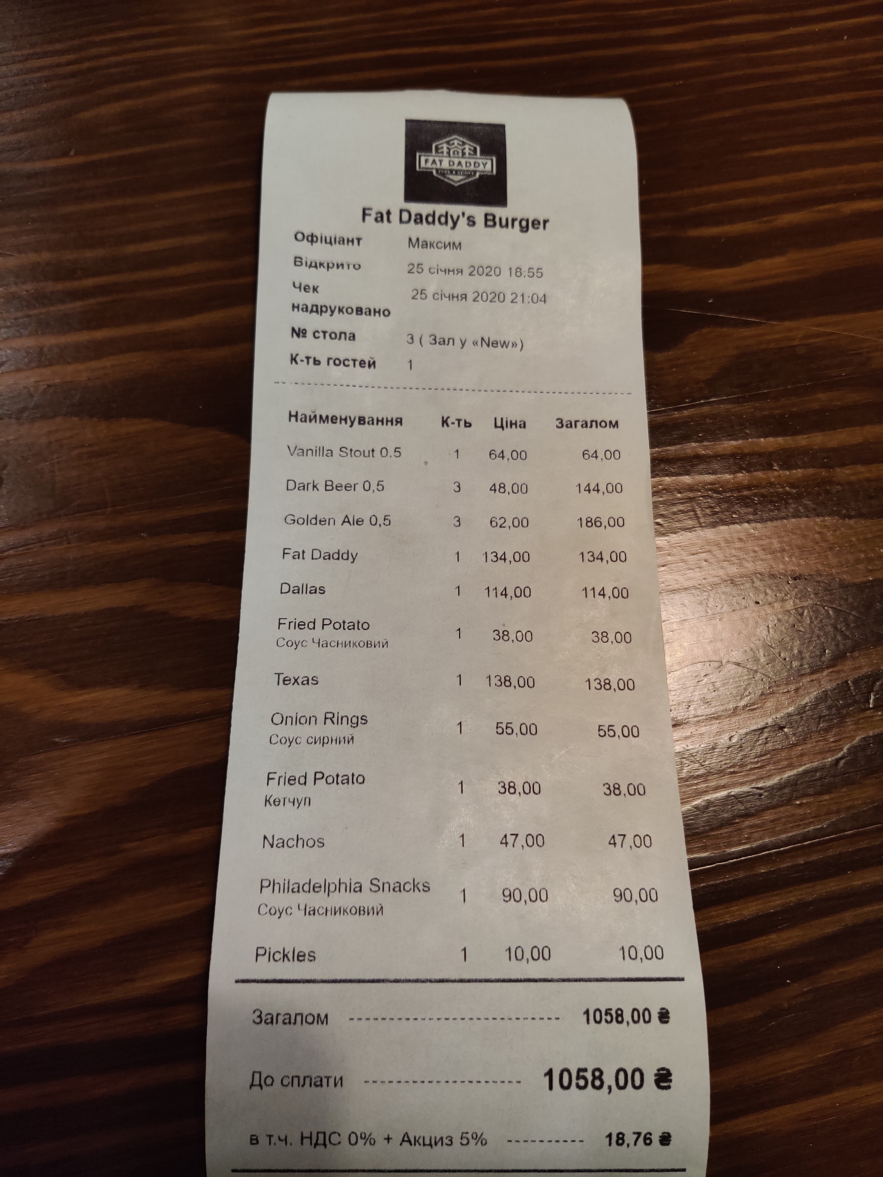 Fat Daddy Burgers menu 12