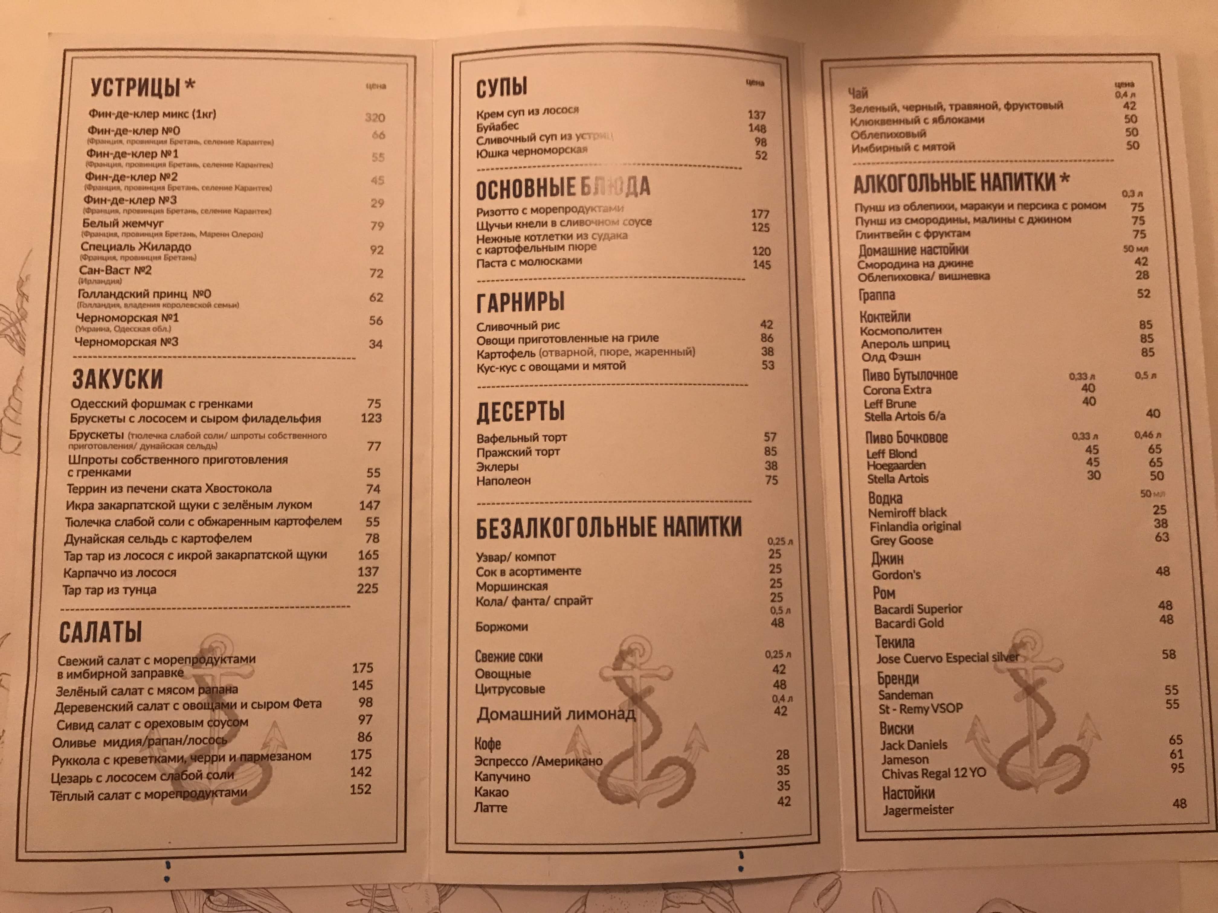 Черноморка menu 6