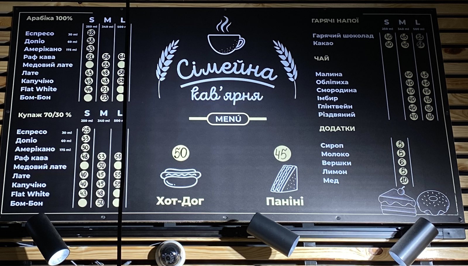 Сімейна кав'ярня menu 1