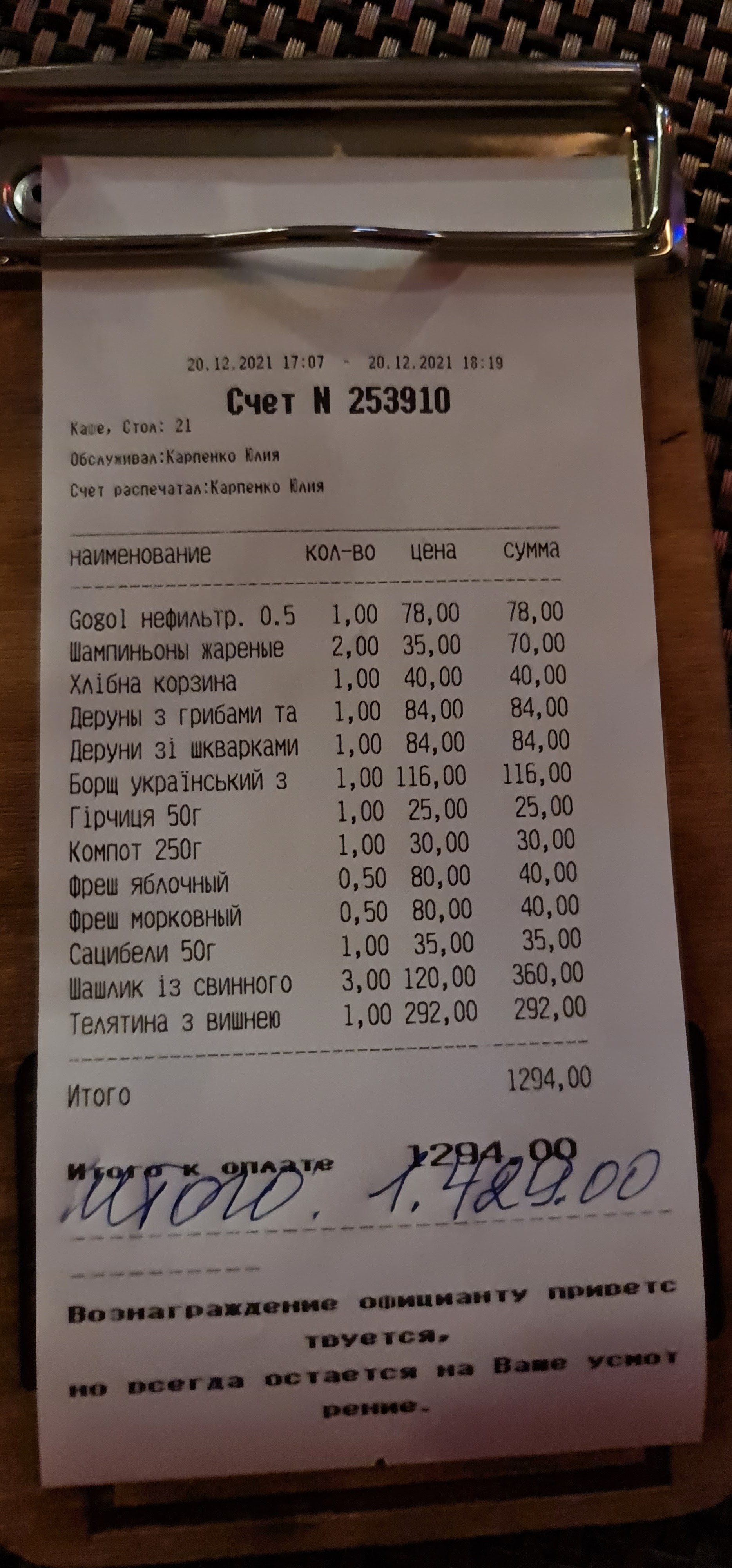 Dykanʹka menu 4