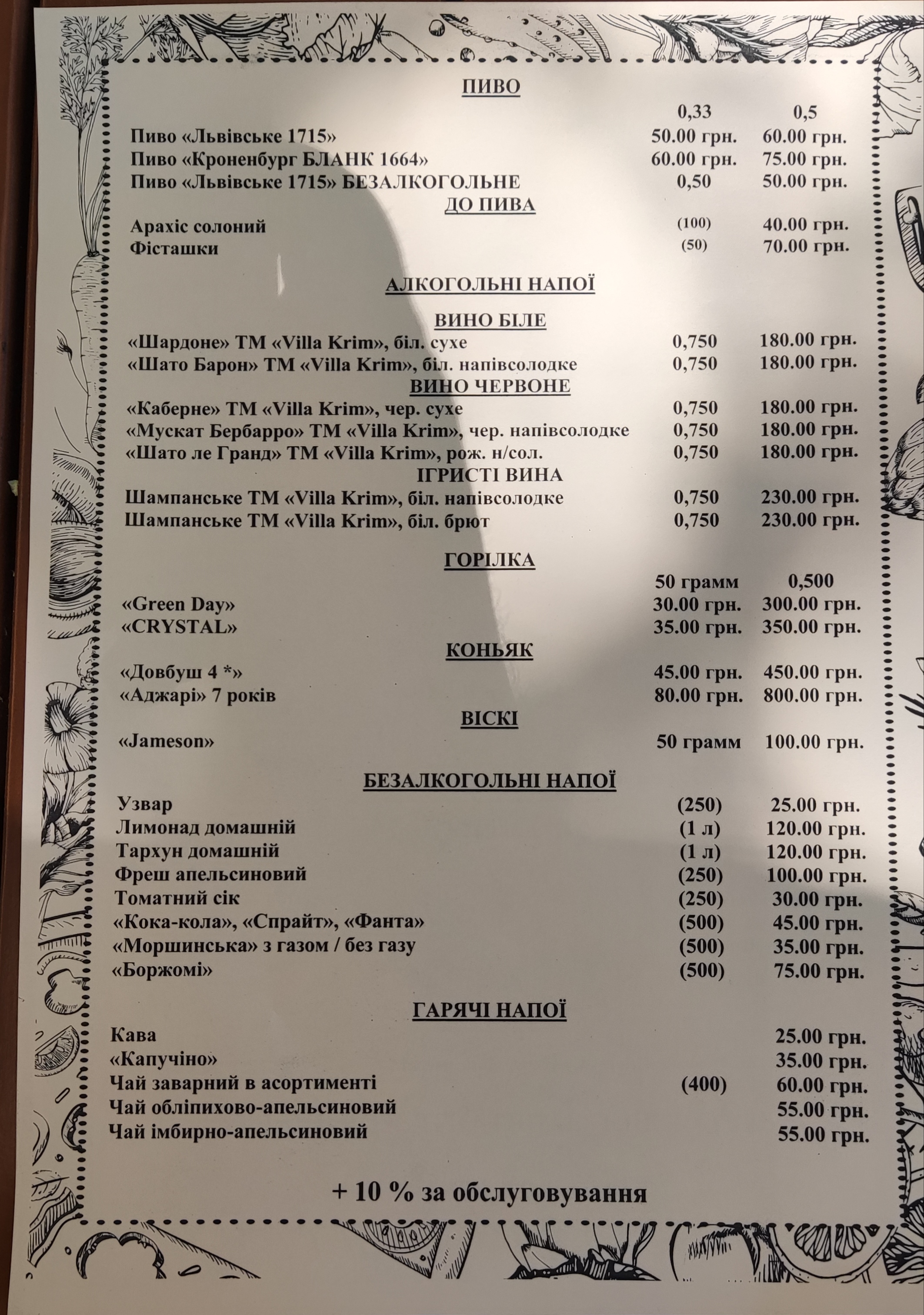 "Кримський дворик" menu 2
