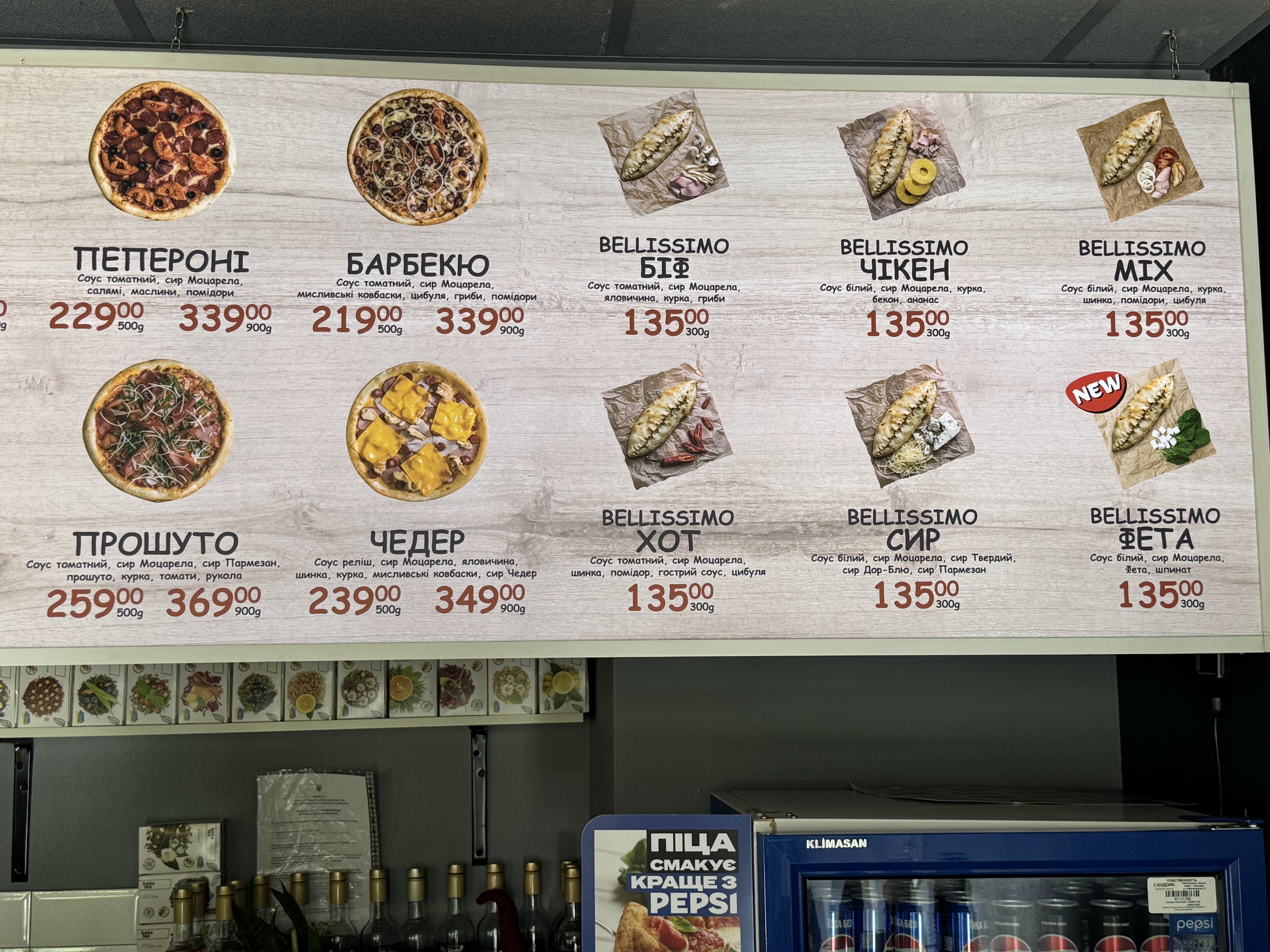 Bellissimo Pizza menu 4