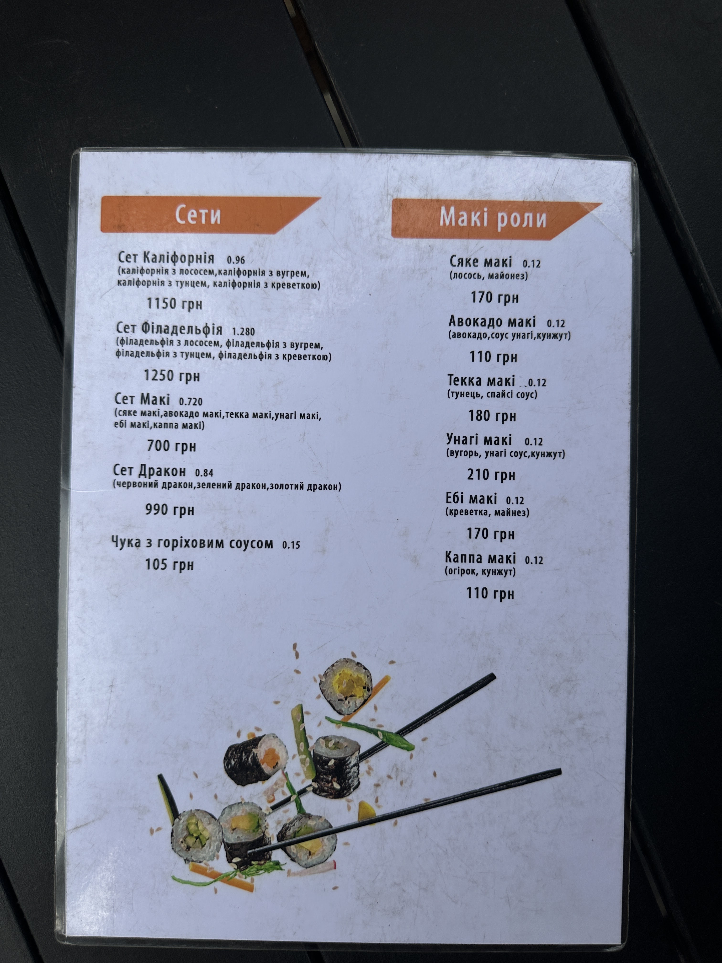 Chervonyy Khutir menu 7