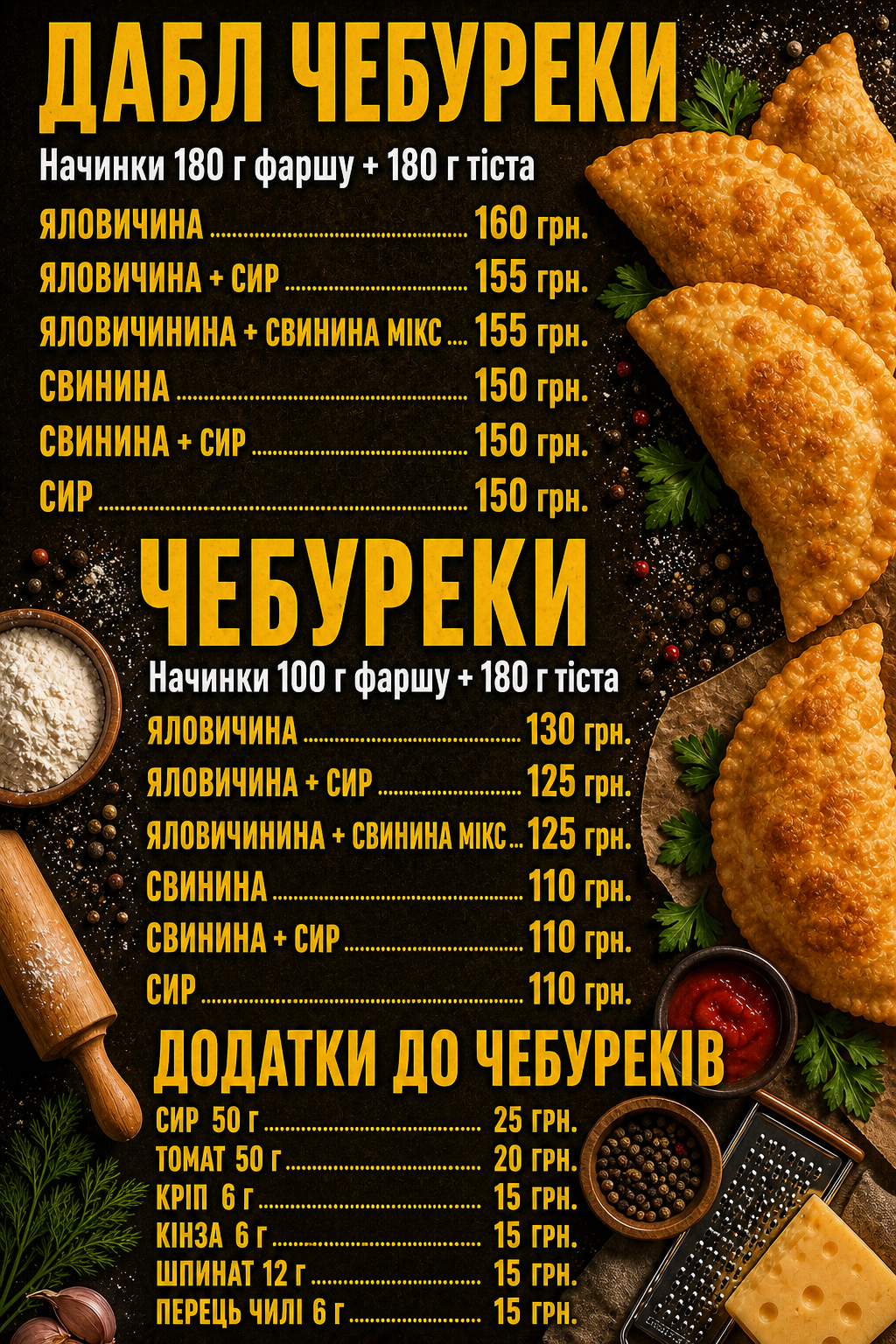 ЧЕБУРЕЧНА "CHEBURGER"+ МАНГАЛ FEST menu 3