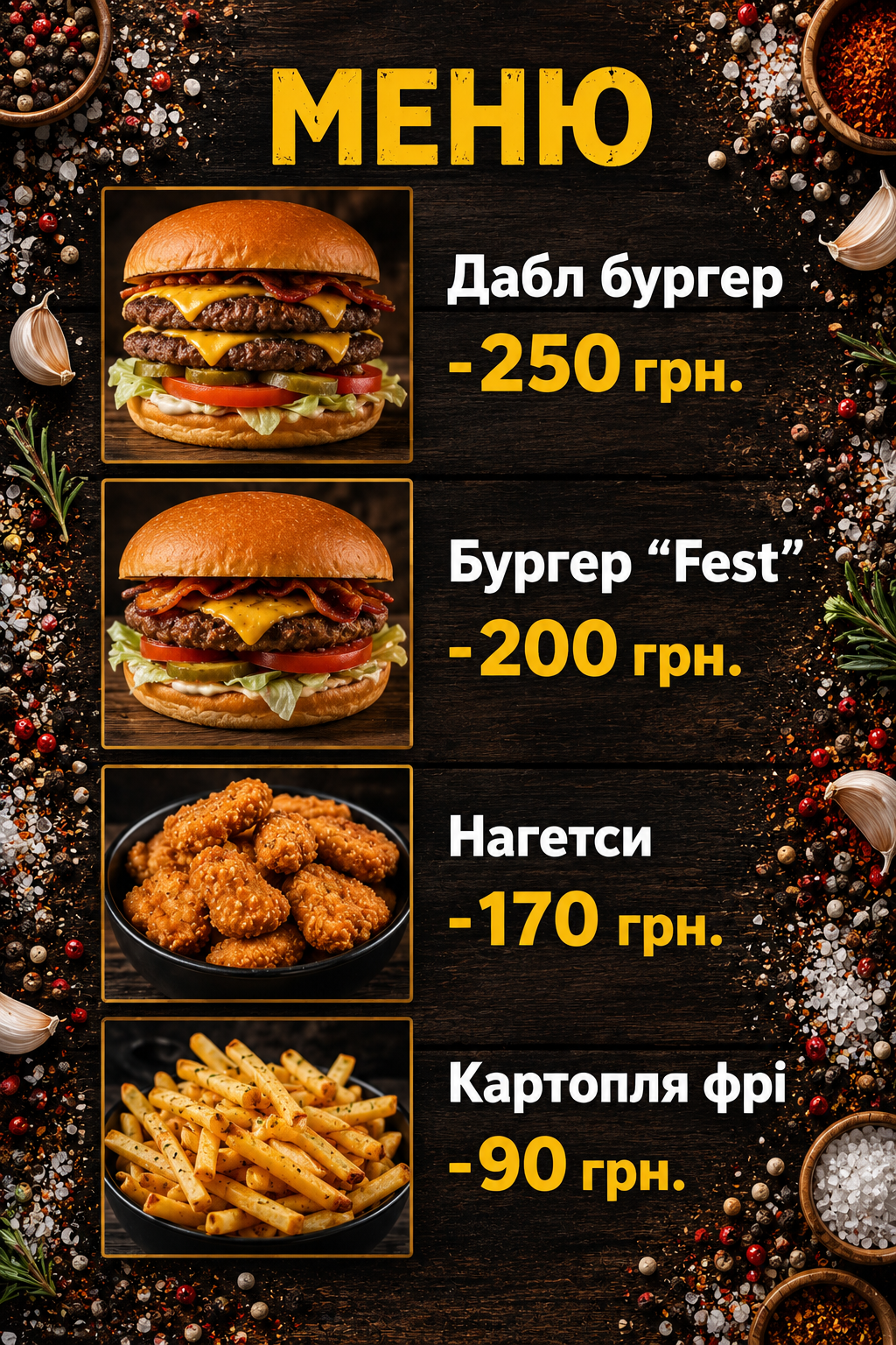 ЧЕБУРЕЧНА "CHEBURGER"+ МАНГАЛ FEST menu 5
