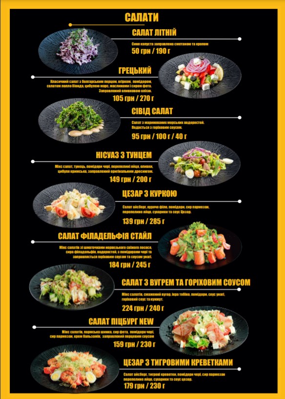 Pizzburg menu 7