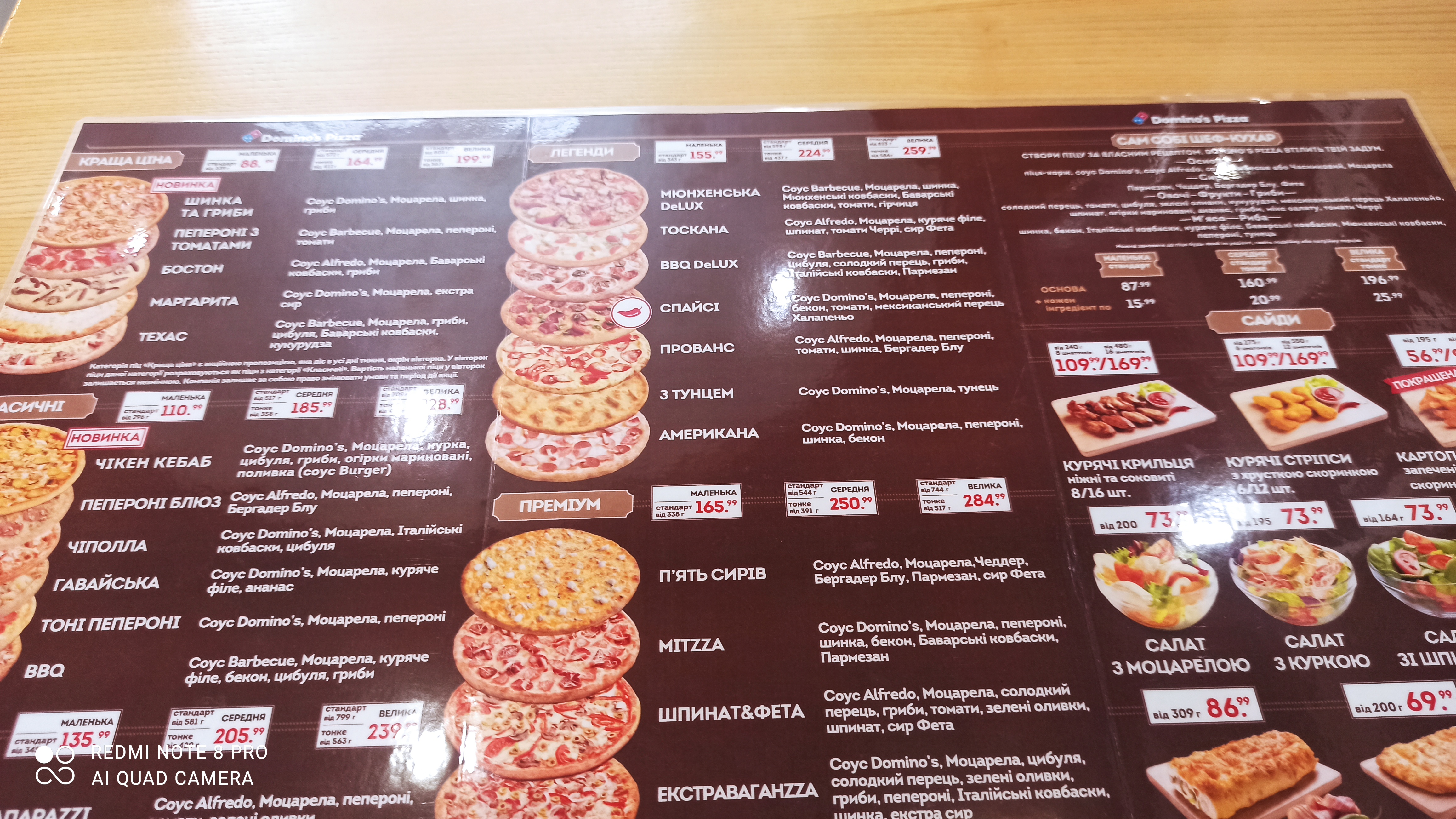 Domino's Pizza menu 2