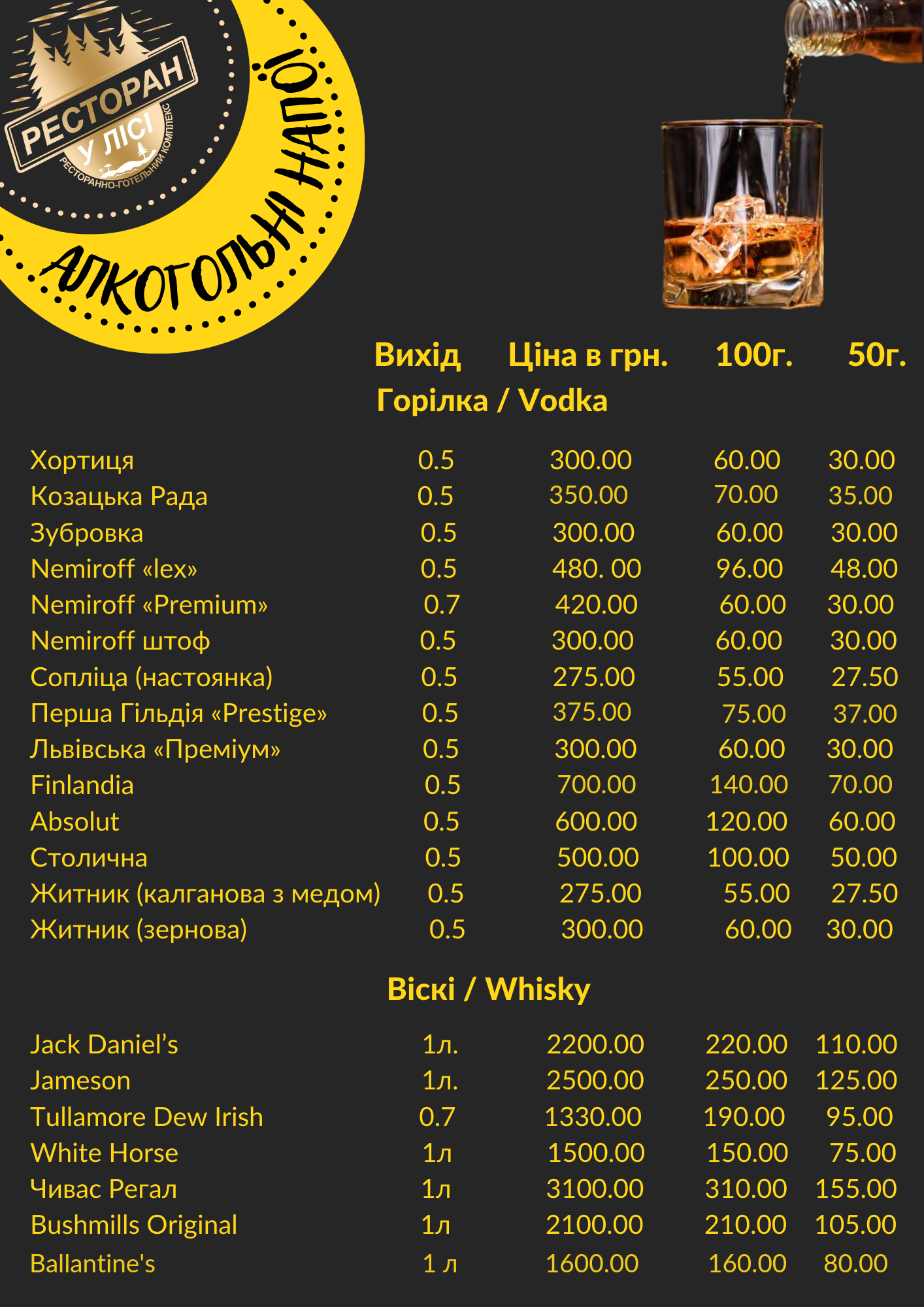In the forest menu 10