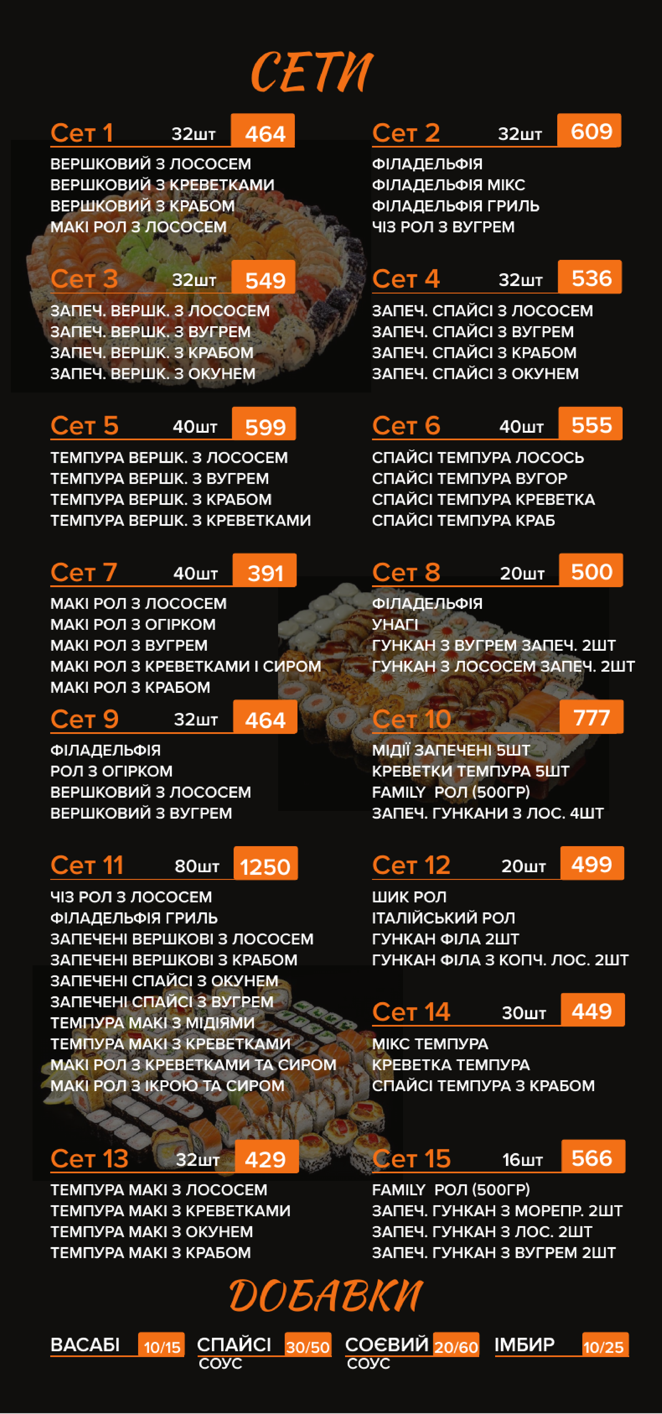 Sushi Family menu 4