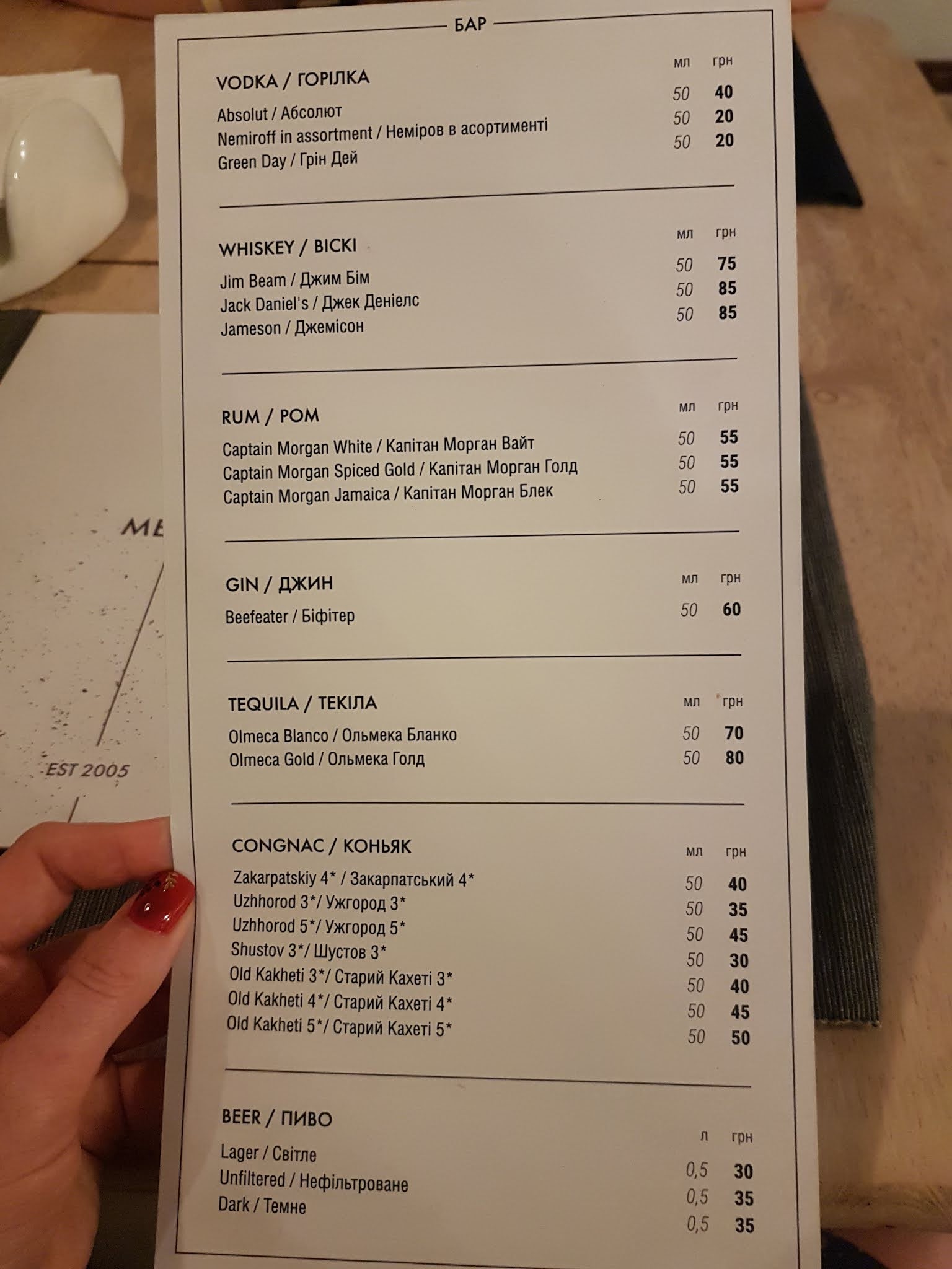 Саме той menu 5