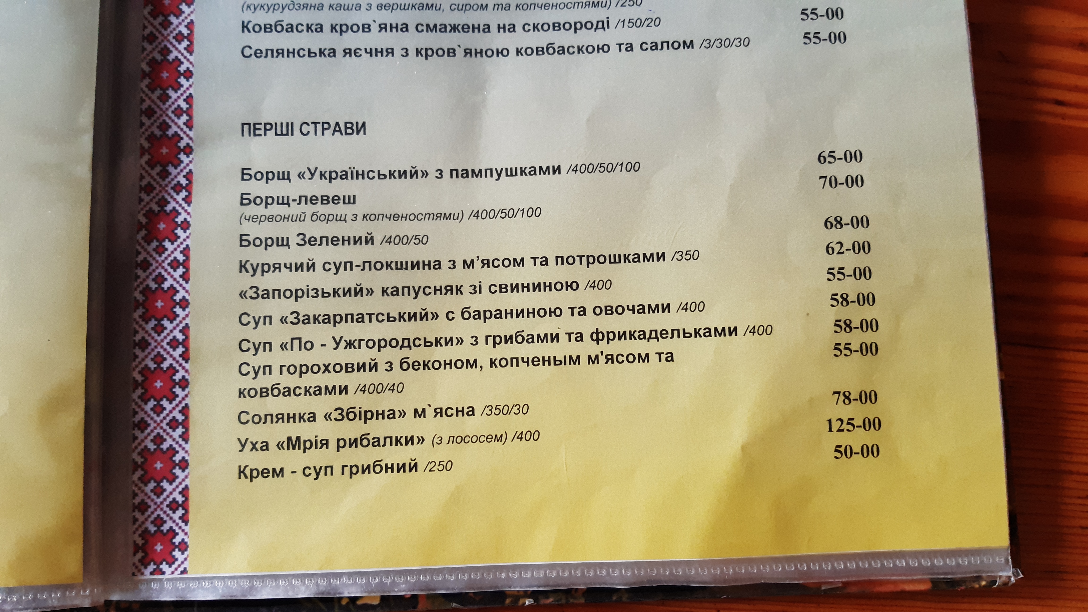 Varenyky menu 4