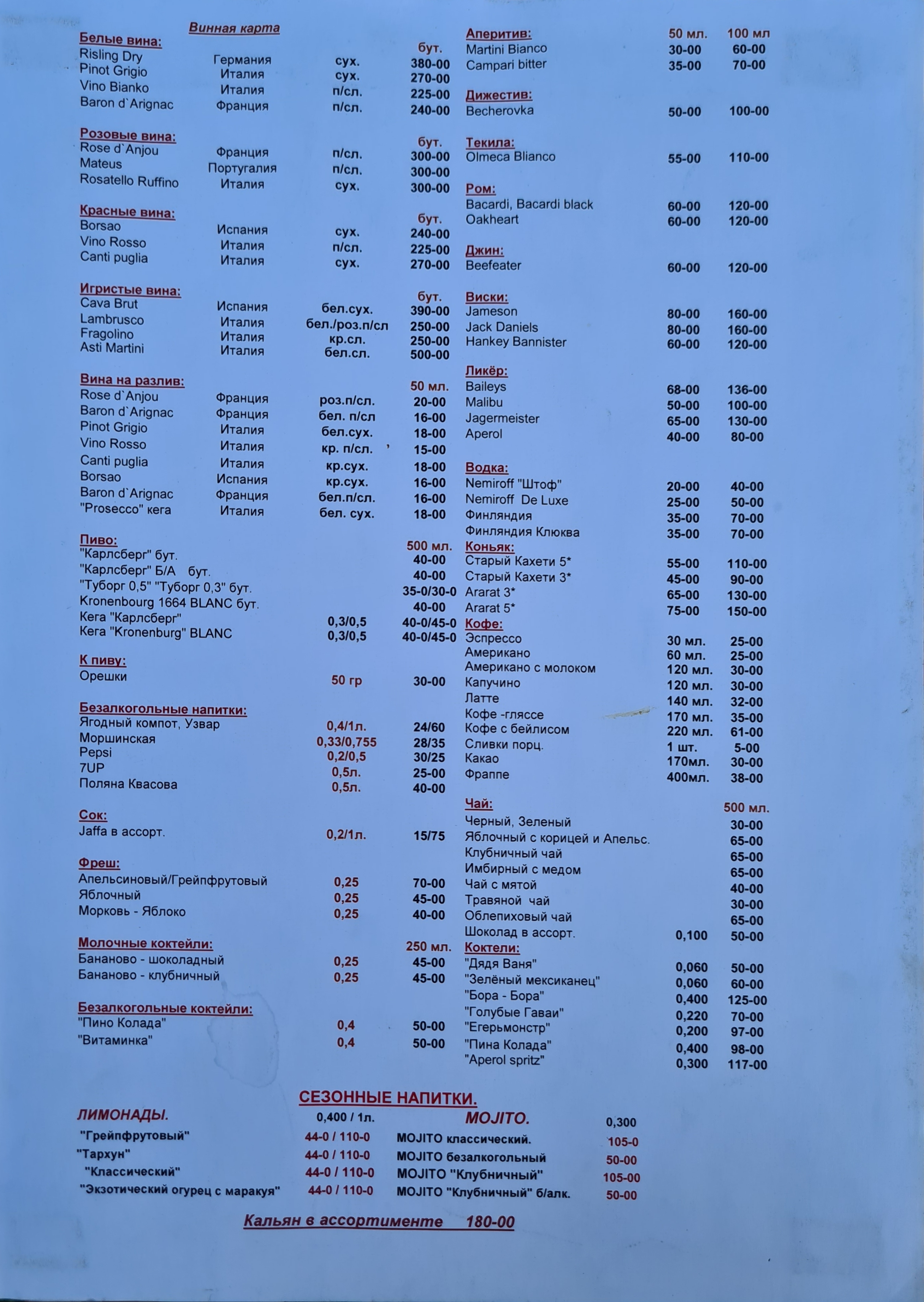 Rishelʹye menu 3