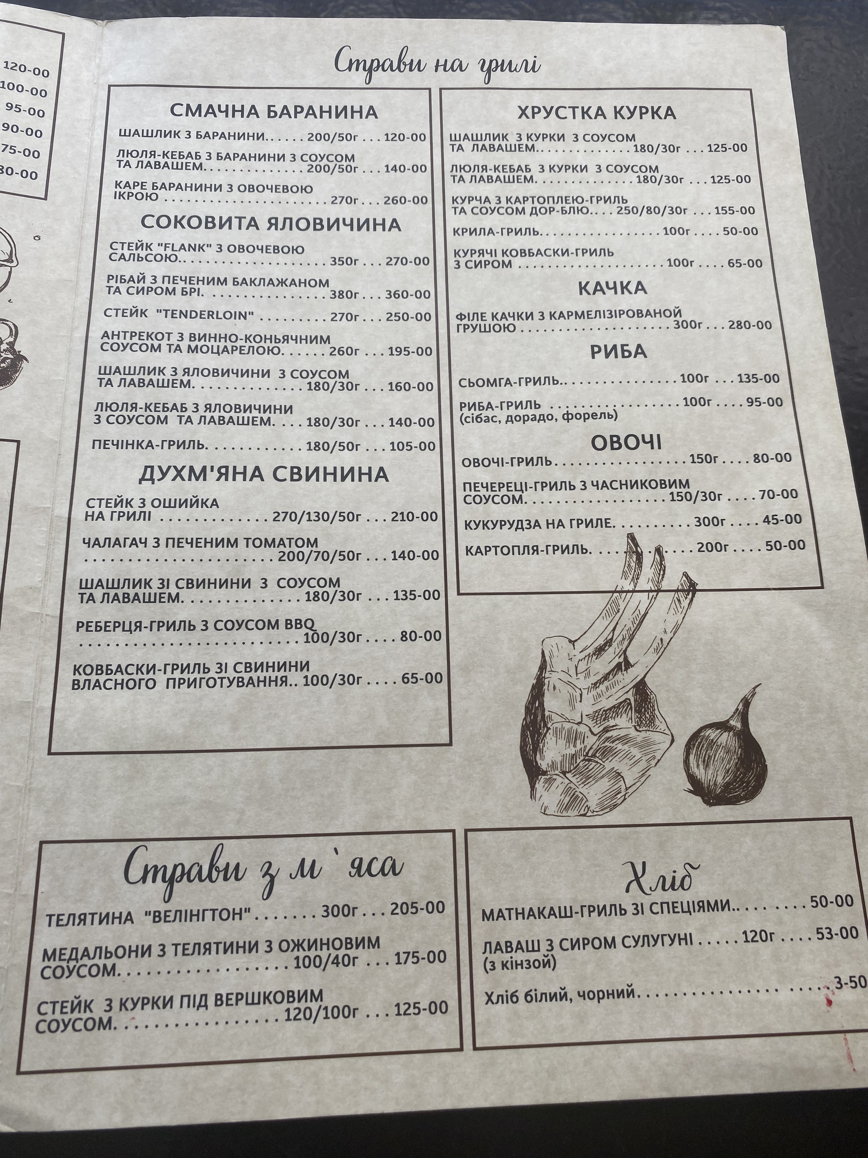 Rishelʹye menu 4