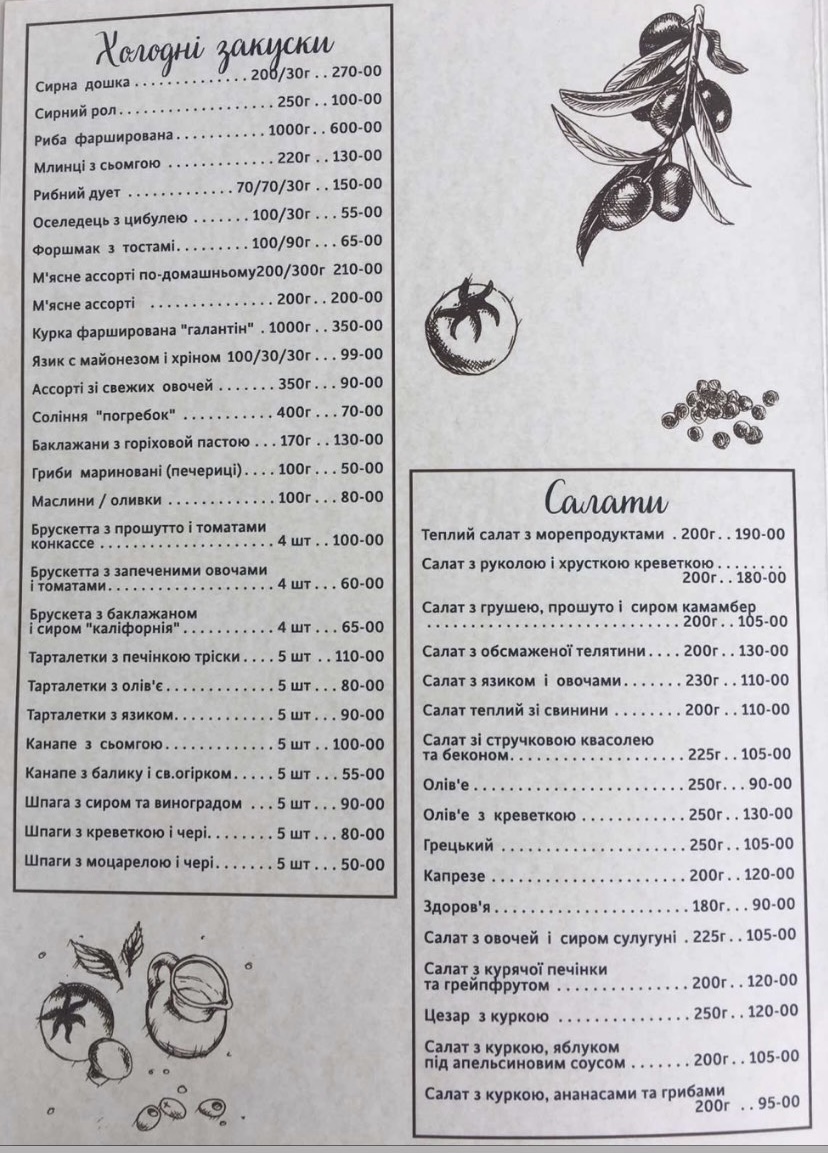 Rishelʹye menu 12