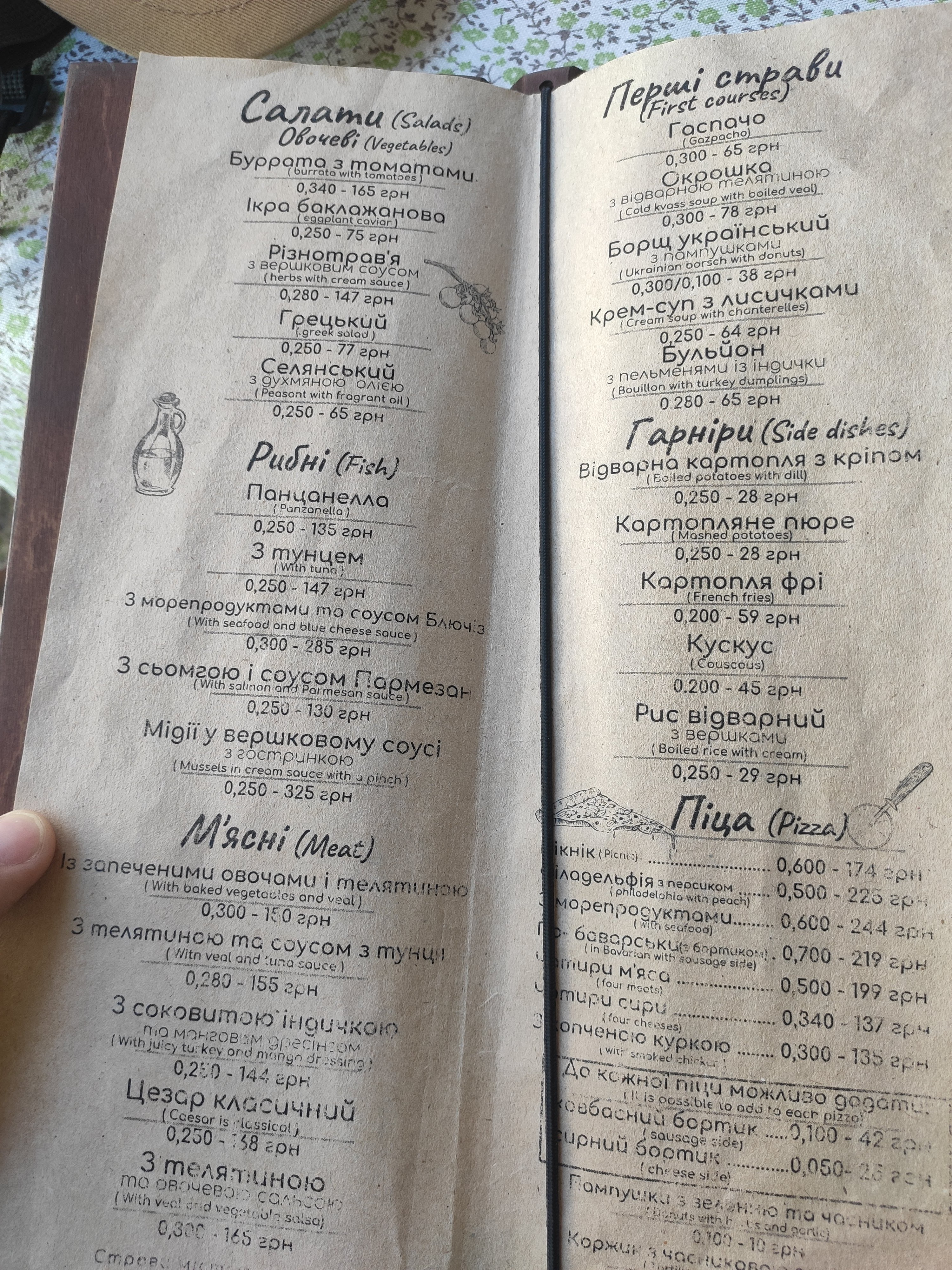 Park Avenyu menu 2