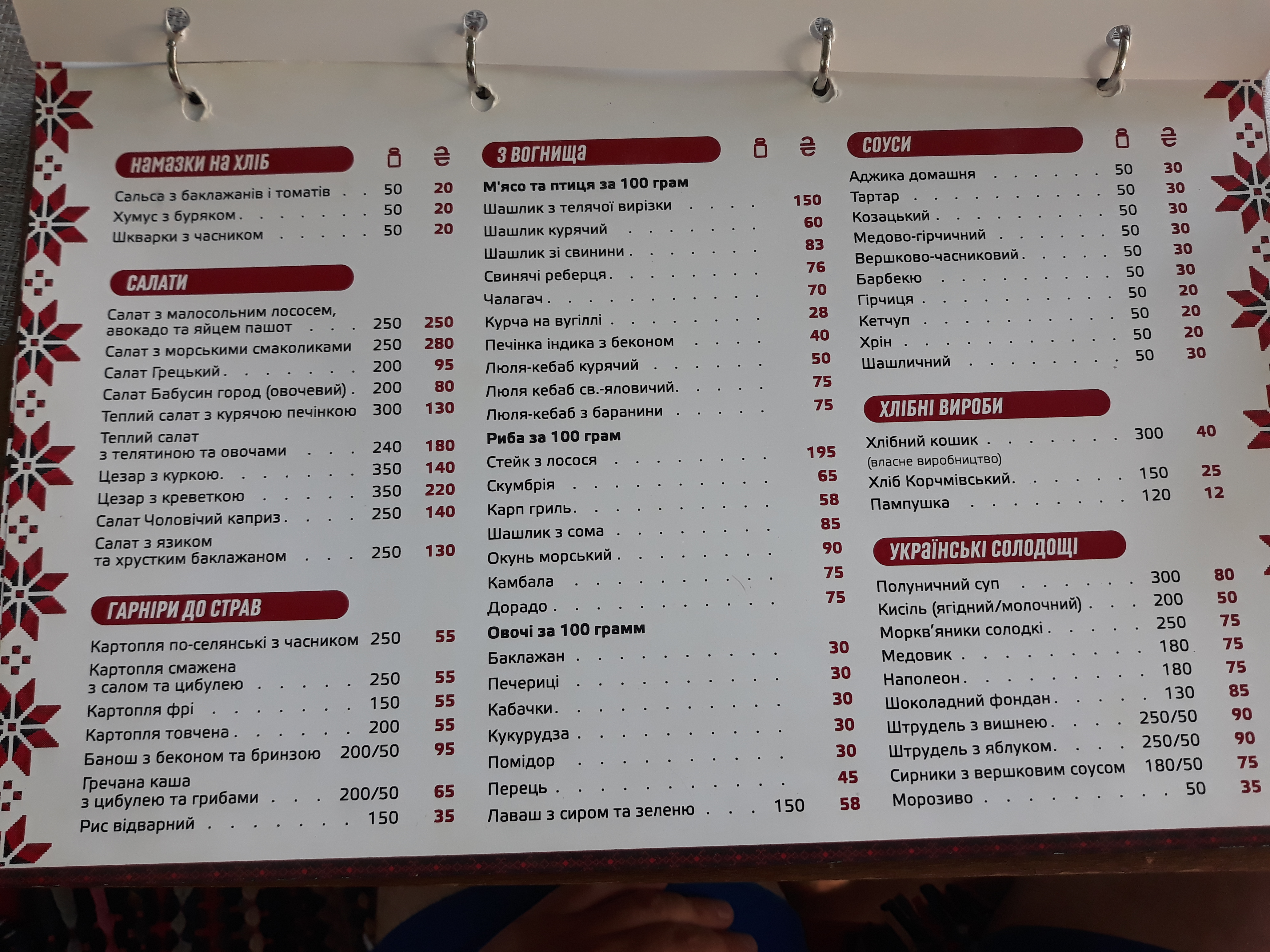 Restoran Tepla Korchma menu 3