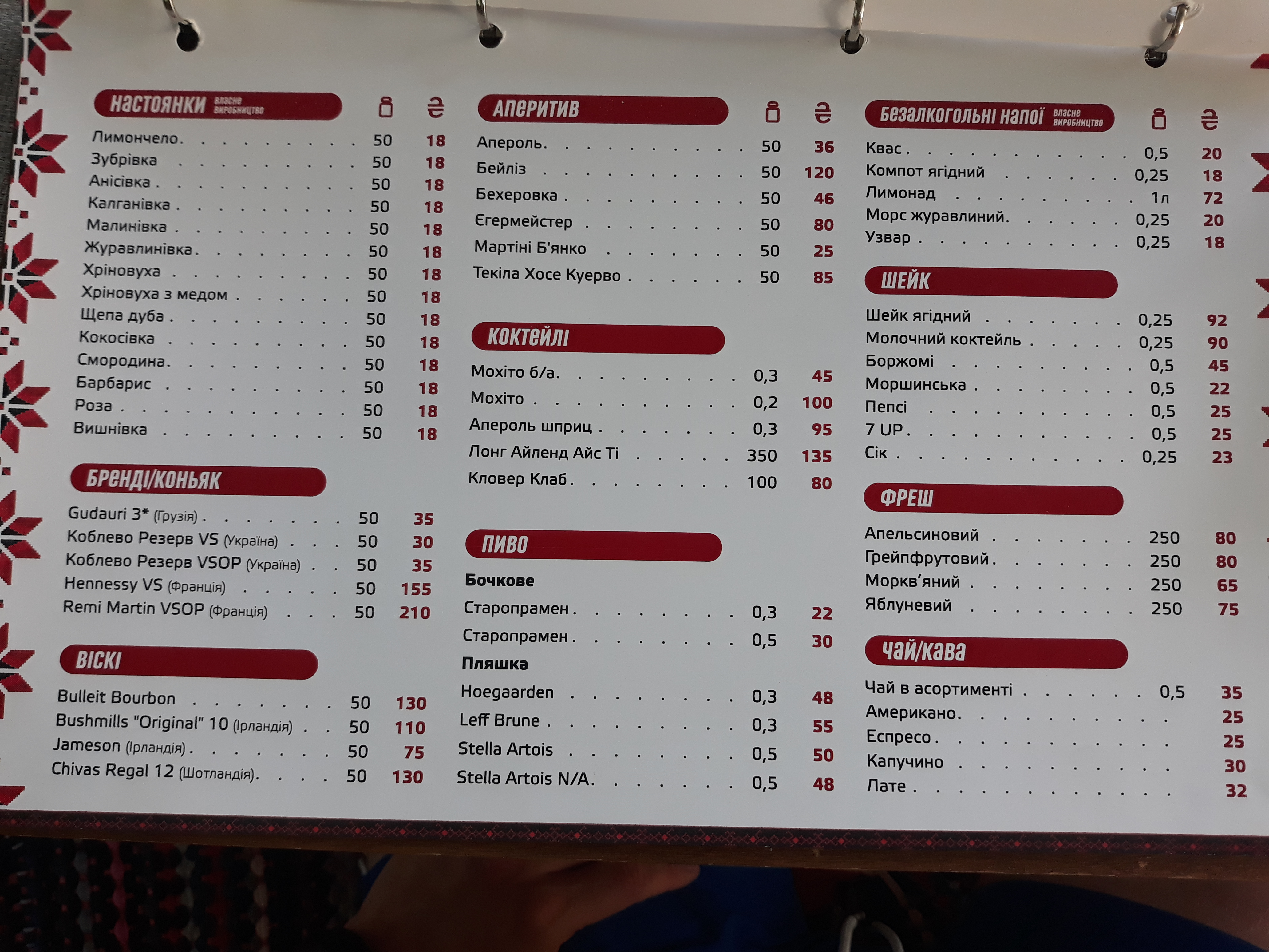 Restoran Tepla Korchma menu 4