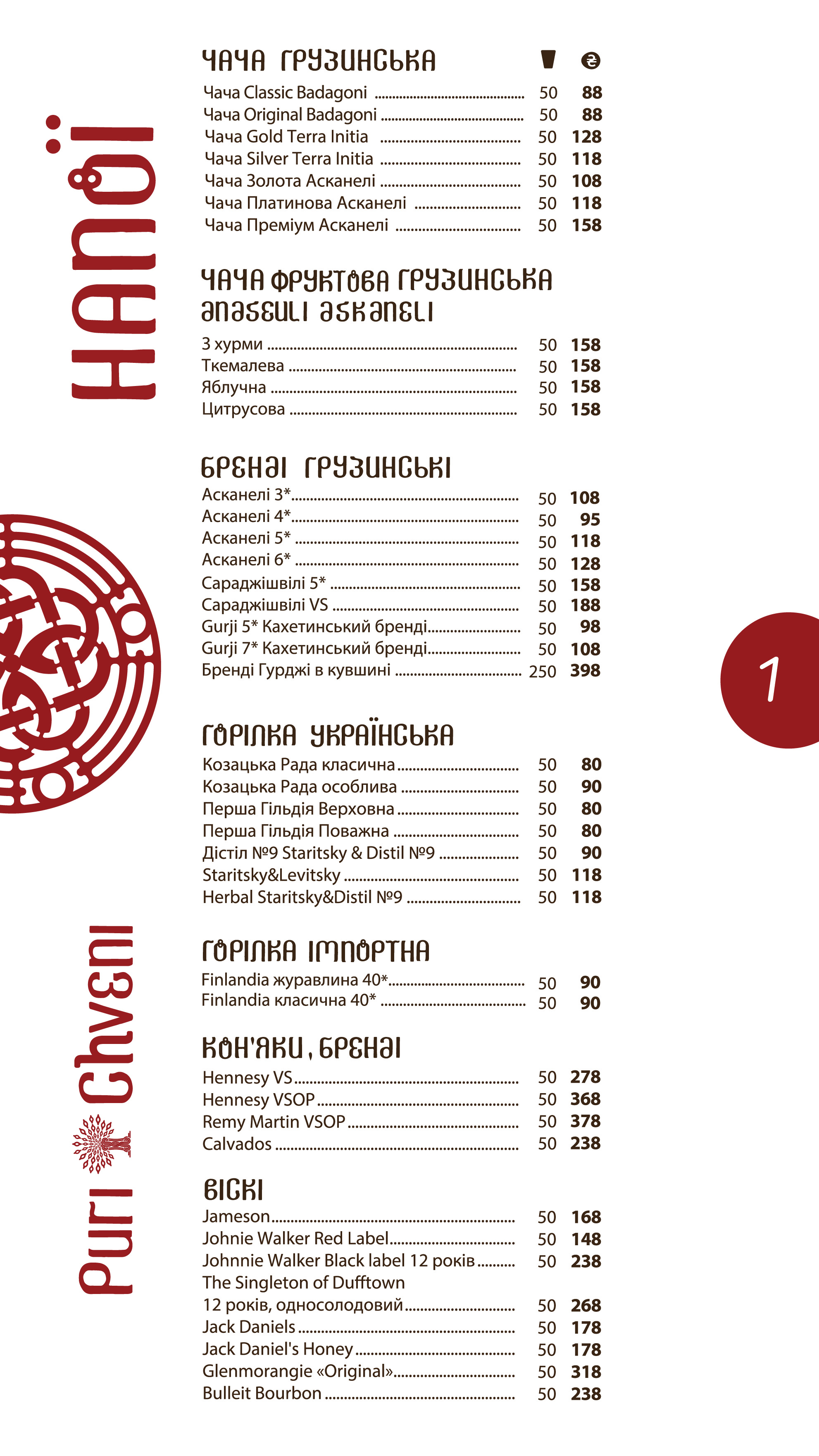Puri Chveni menu 5