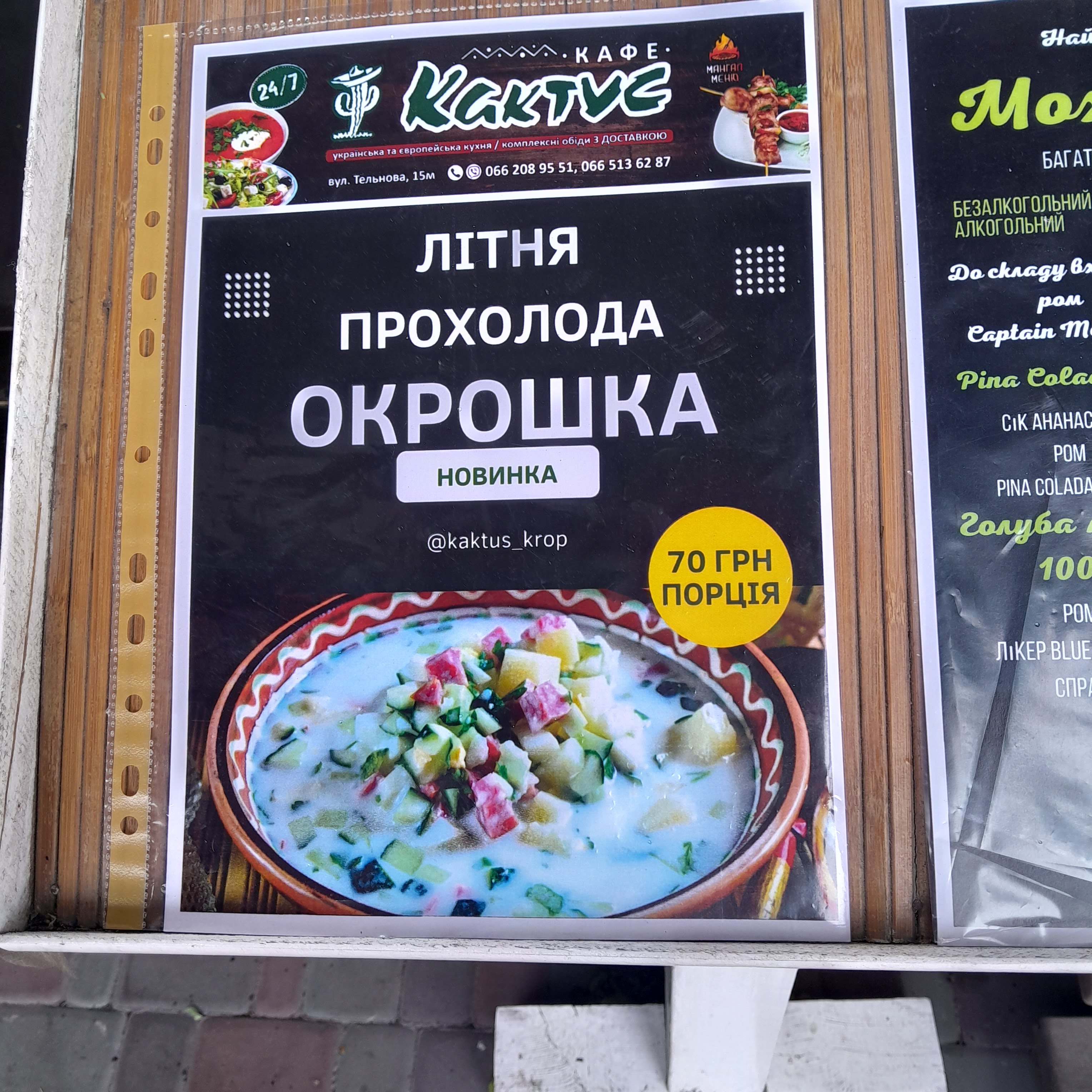 Kaktus menu 2