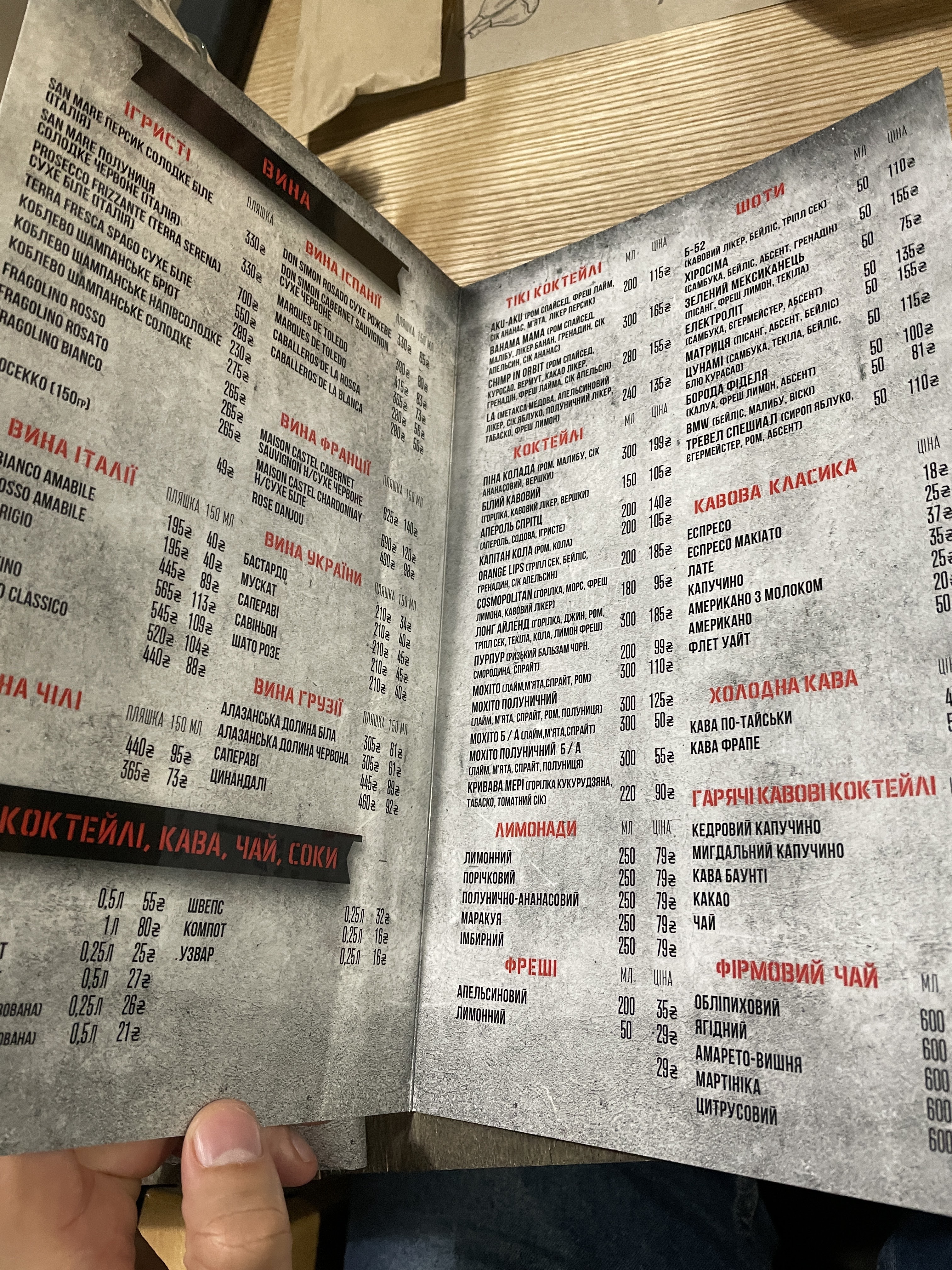 Hrilʹ Pab menu 6