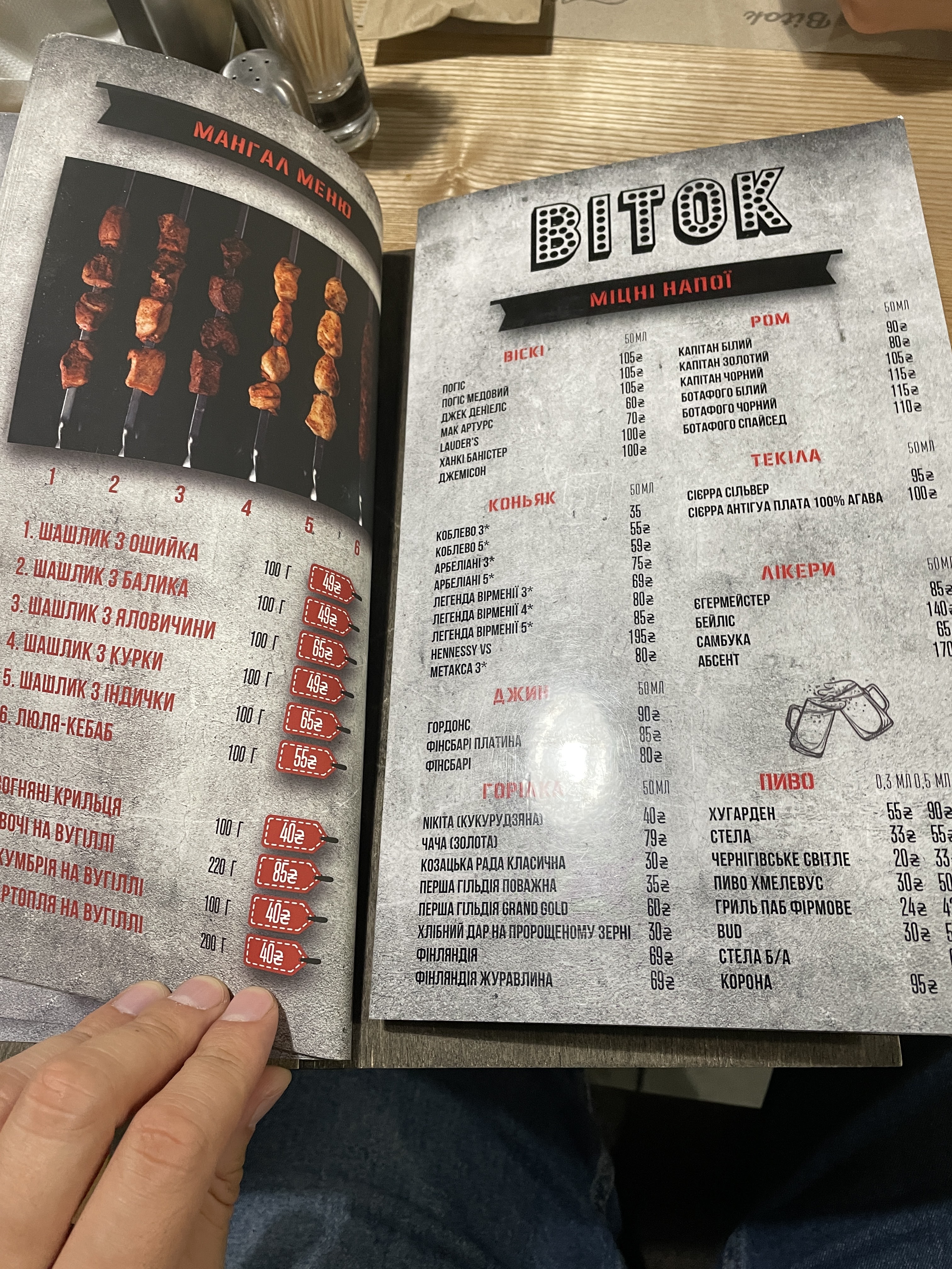 Hrilʹ Pab menu 12